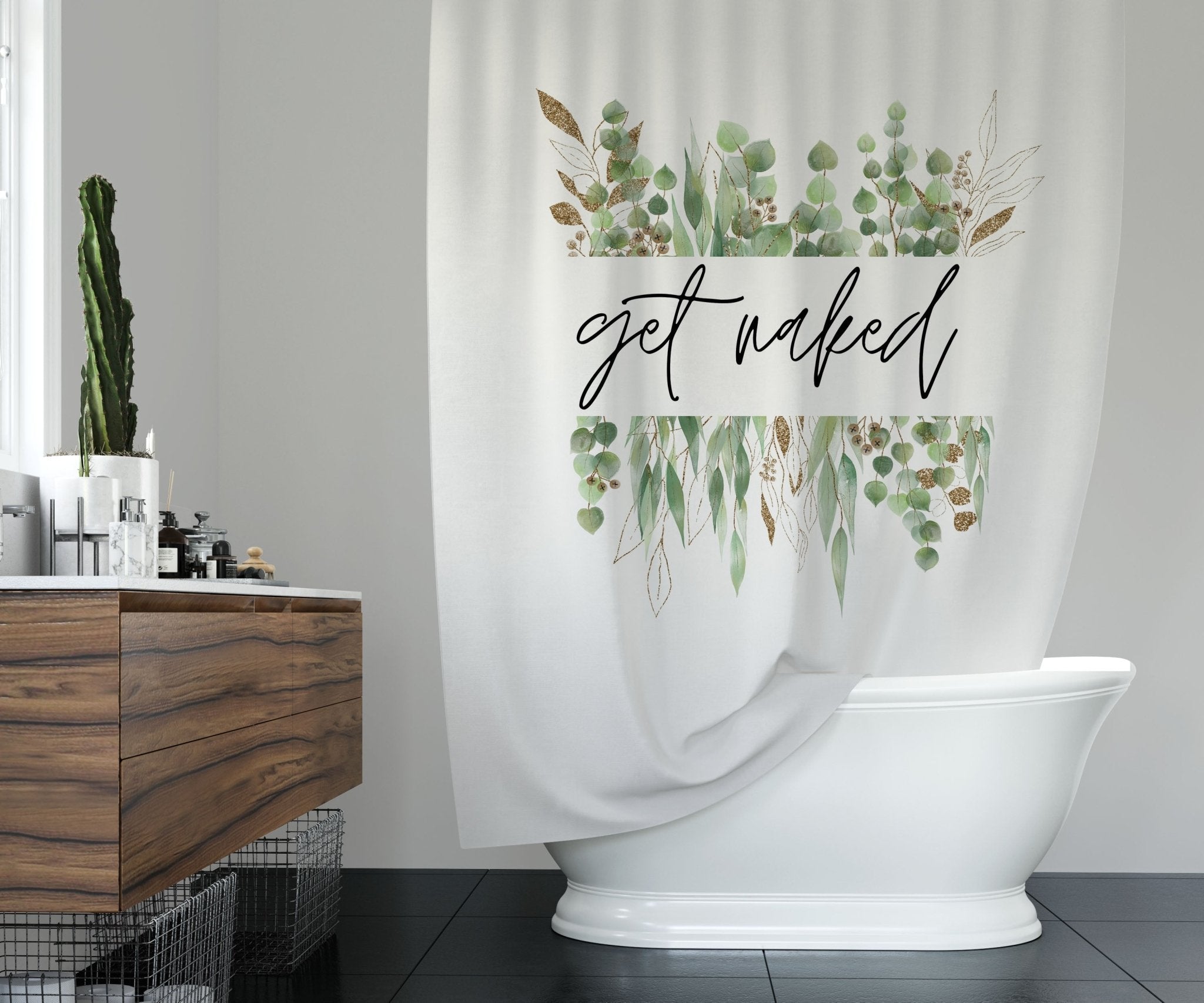 Rae Dunn inspired orders “GET NAKED” shower curtain