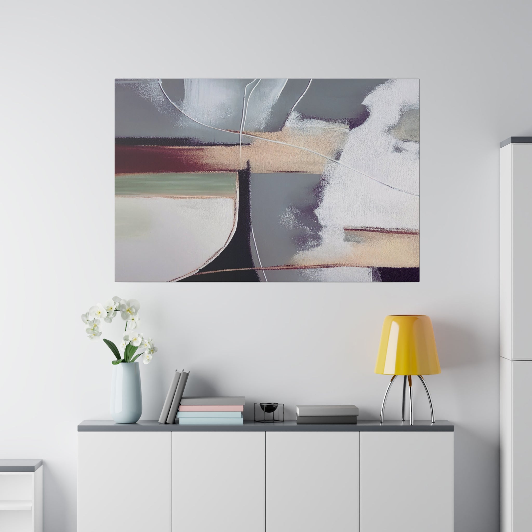 Canvas Wall Art | Earthy Beige Grey Wall Artwork