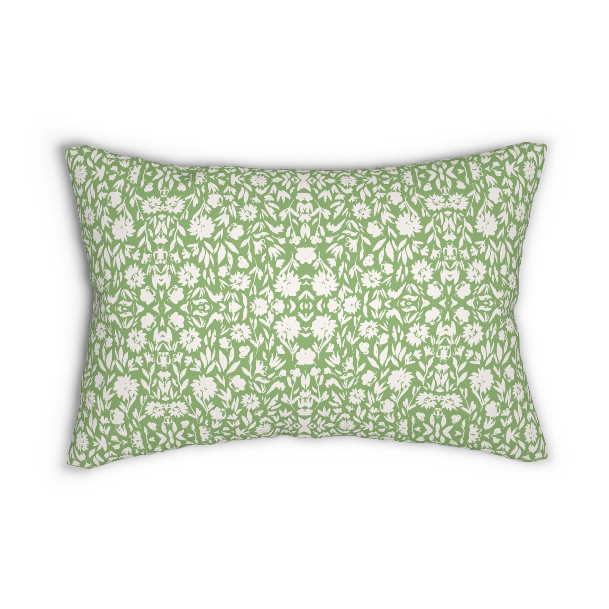 Floral Lumbar Pillow | Sage Green, Grandmillenial Decor