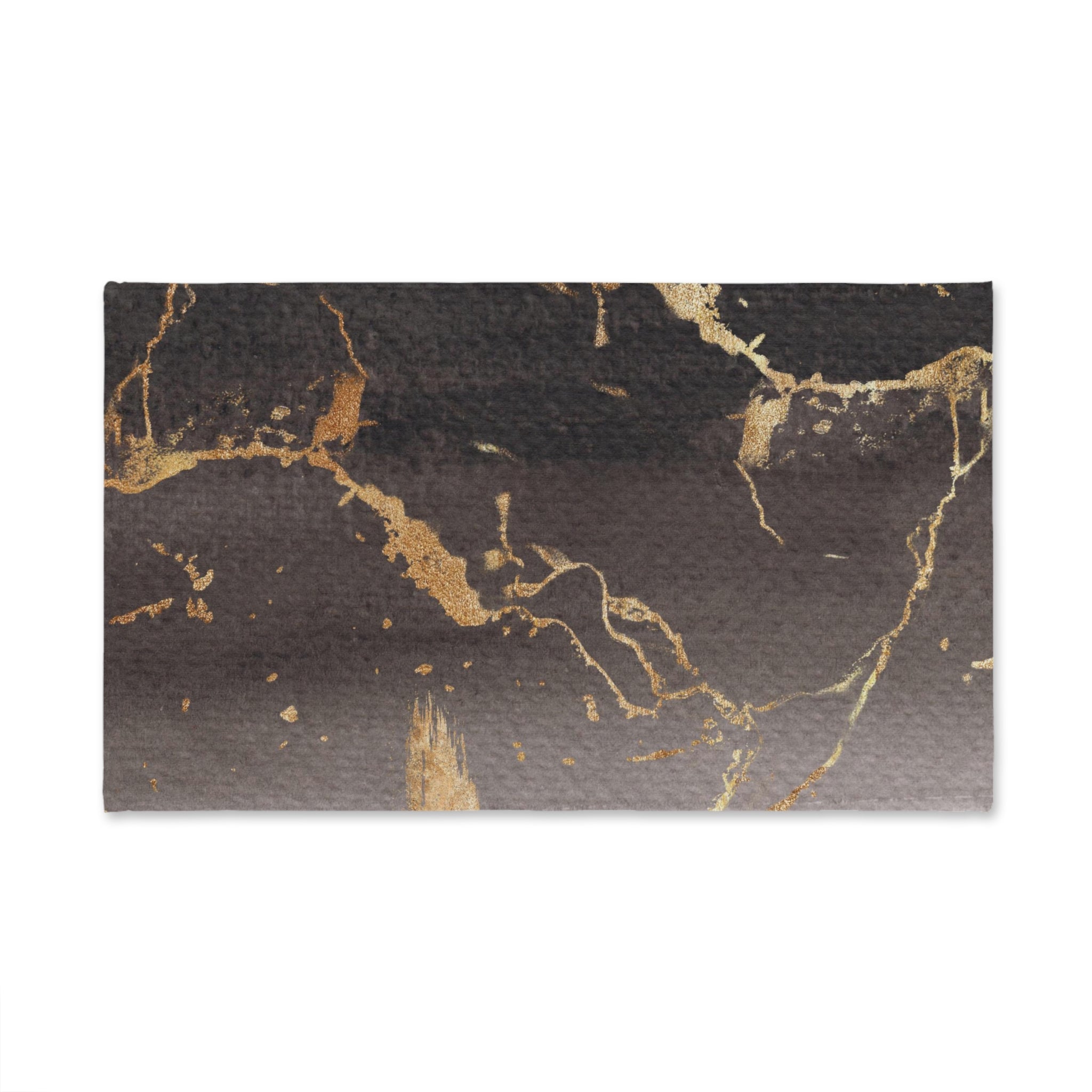 Abstract Kitchen, Bath Hand Towel | Taupe Brown, Black Gold