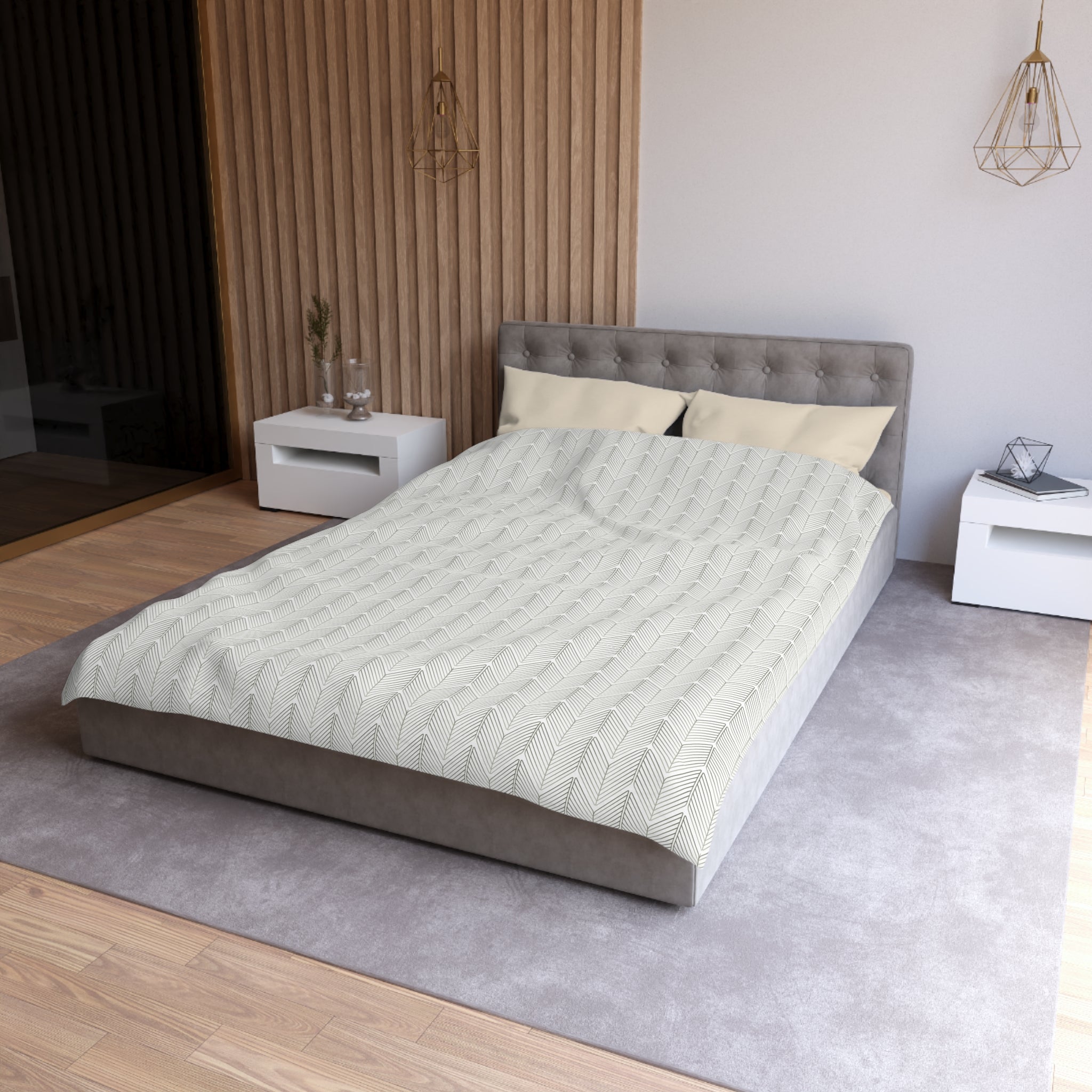 Art Deco Bedding Set | Grey Off White