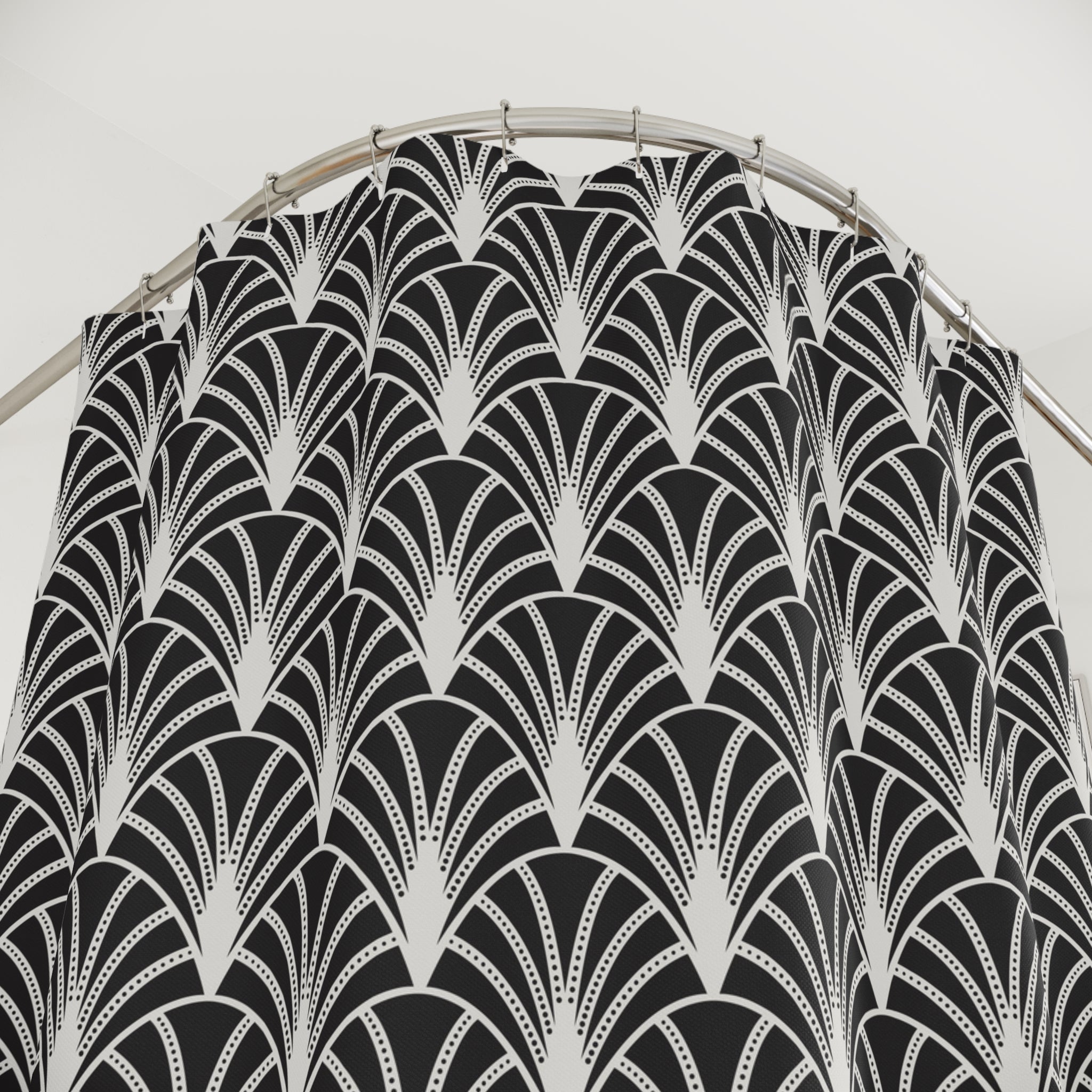 Art Deco Shower Curtain | Black White Art Nouveau