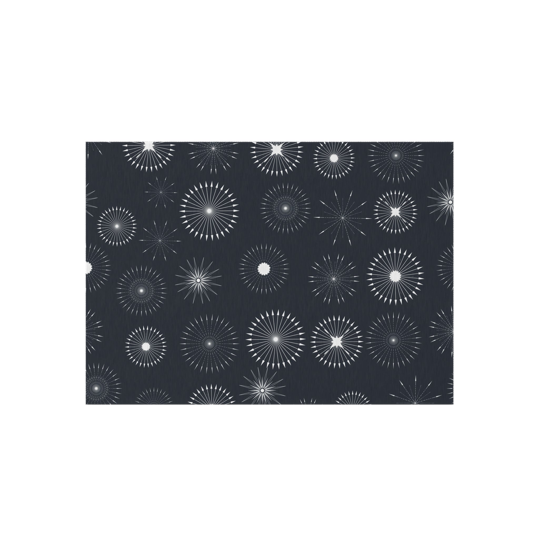 Abstract Outdoor Rug | Grey White Circles