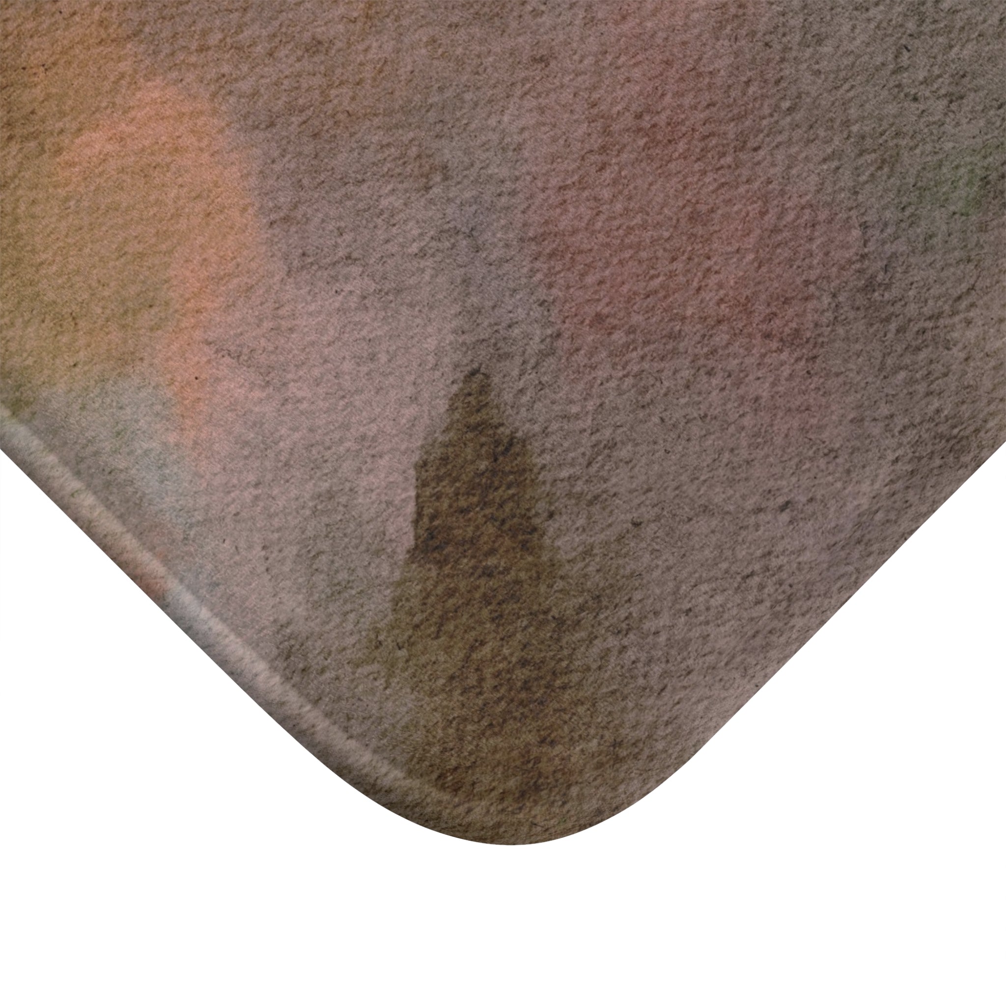 Watercolor Bath Mat | Chocolate Brown, Beige Peach Ombre