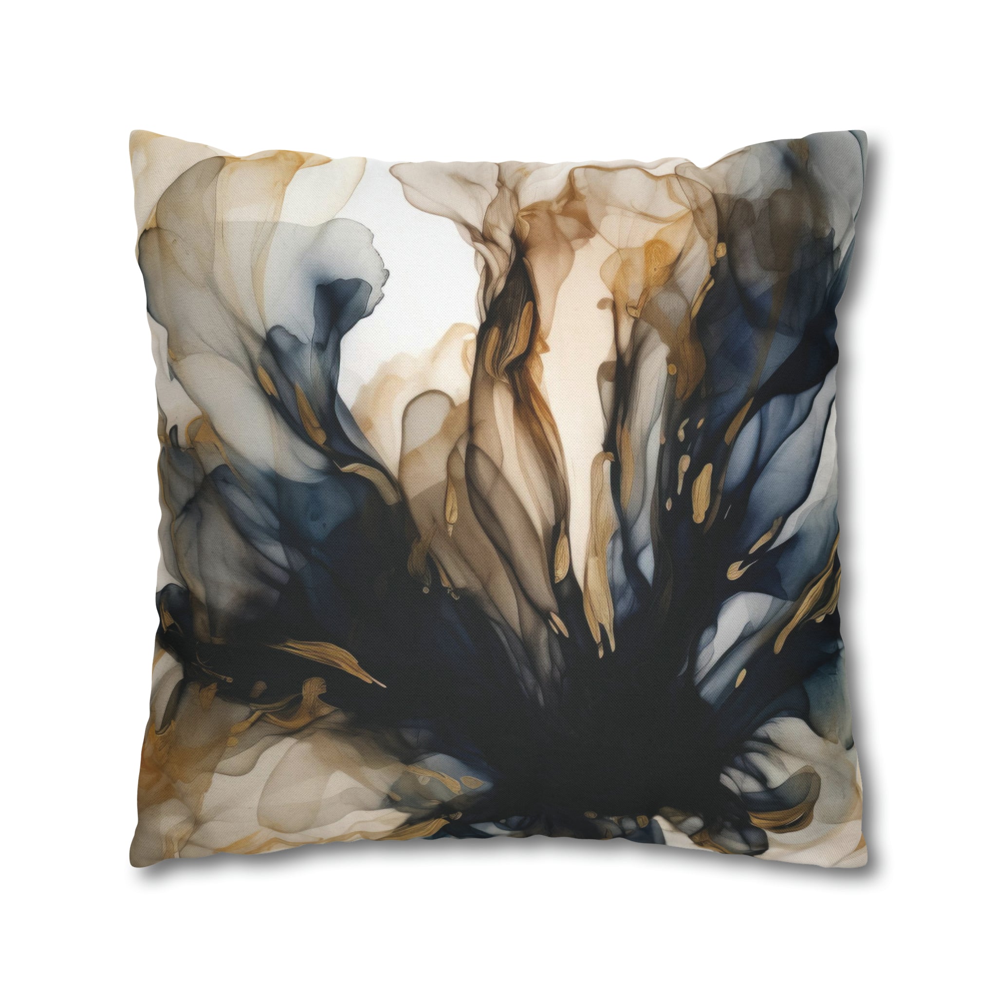 Abstract Pillow Cover | Navy Blue, Beige Ombre