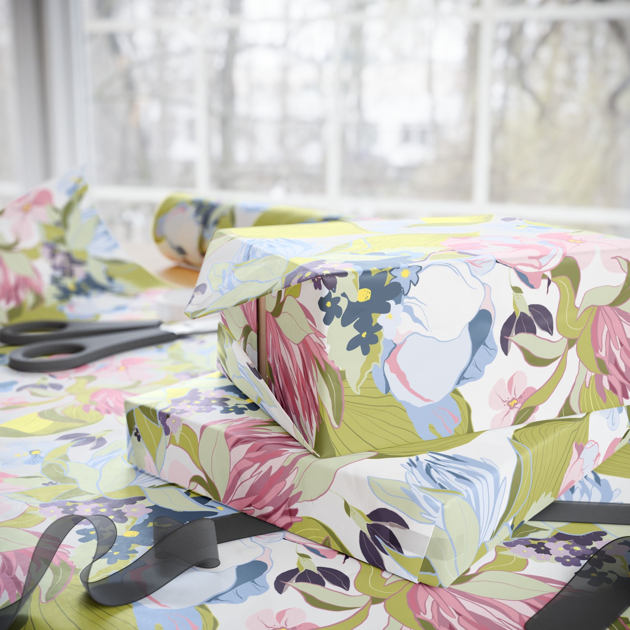 Floral Wrapping Paper | Pastel Abstract Garden