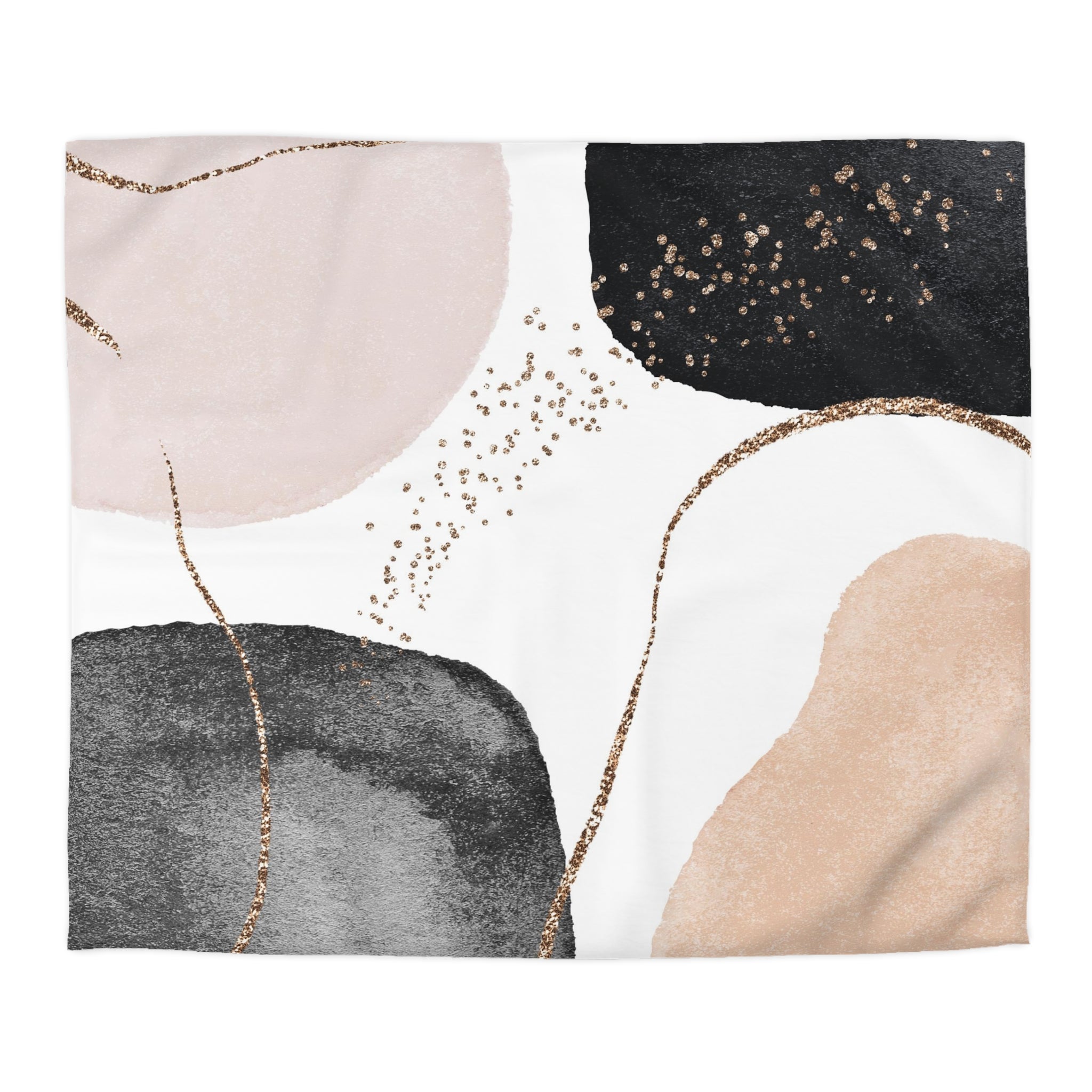 Abstract Duvet Cover | Grey, Black White, Blush Beige | Bedroom Decor