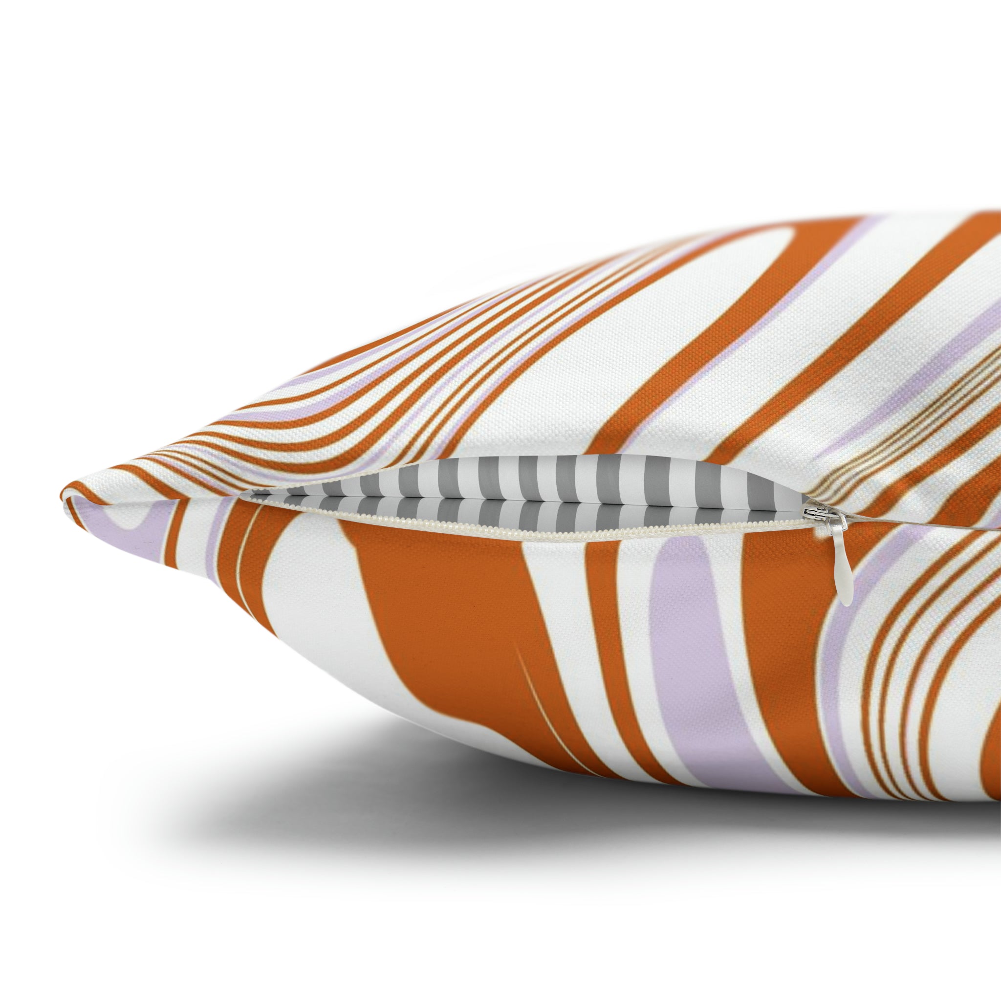 Abstract Pillow Cover | Retro Orange Lavender White