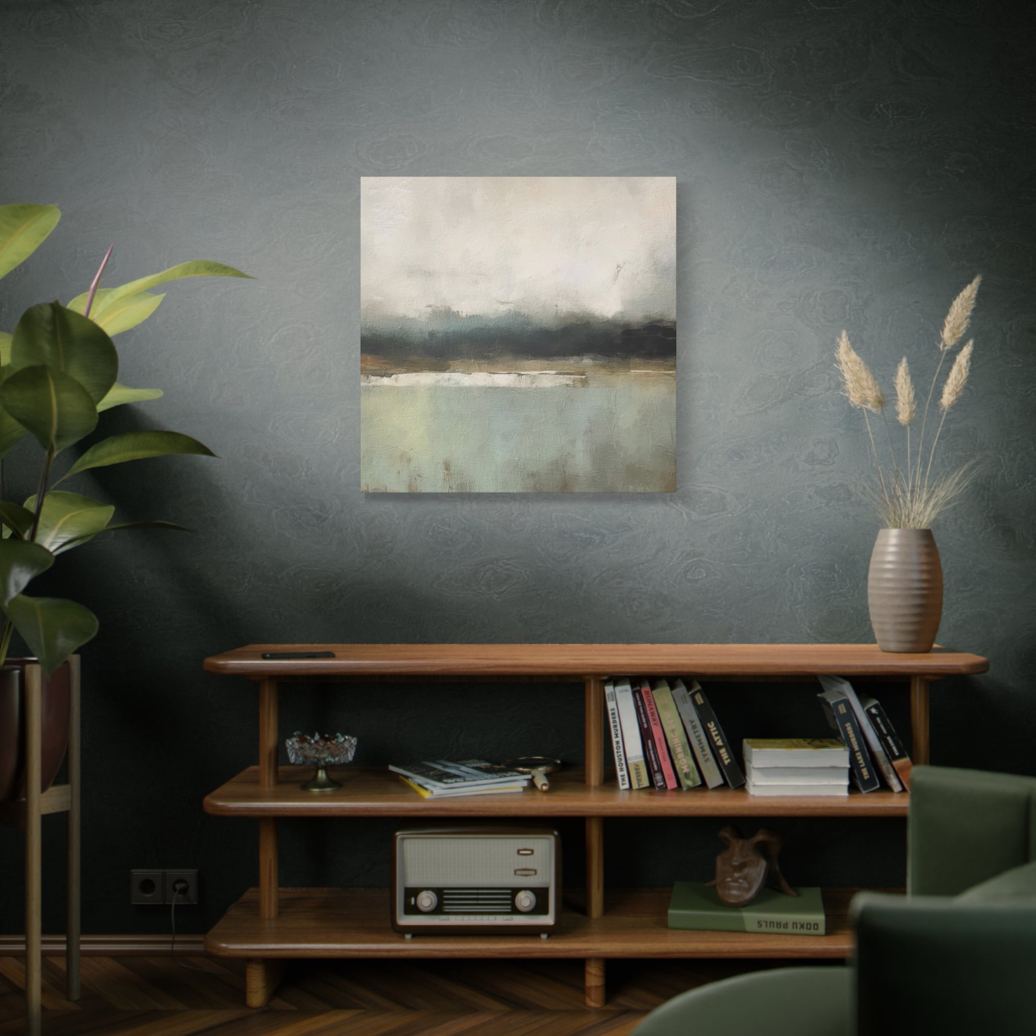 Abstract Coastal Horizon Matte Canvas Art — Stretched 1.25"