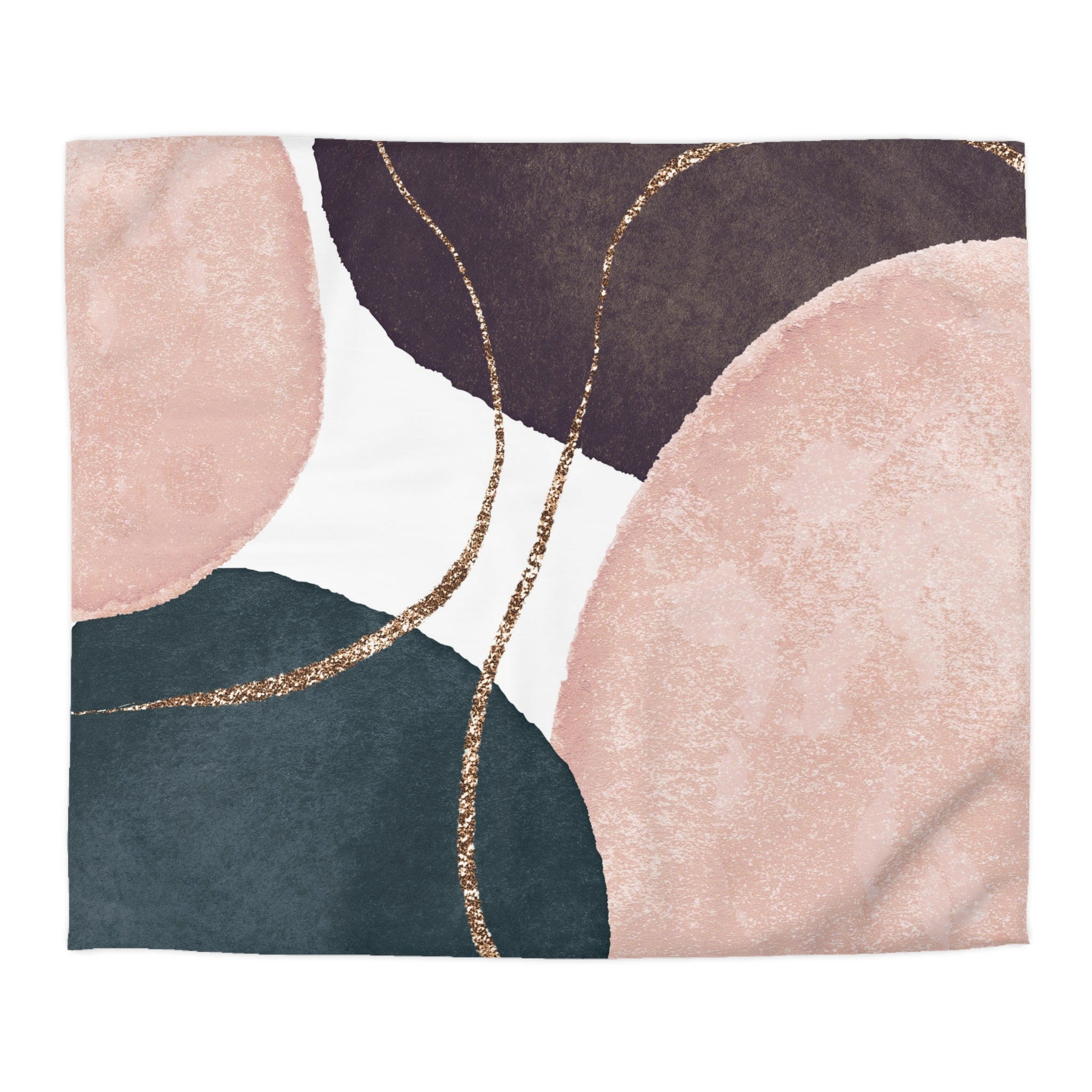 Abstract Duvet Cover | Blush Pink, Grey | Bedroom Decor