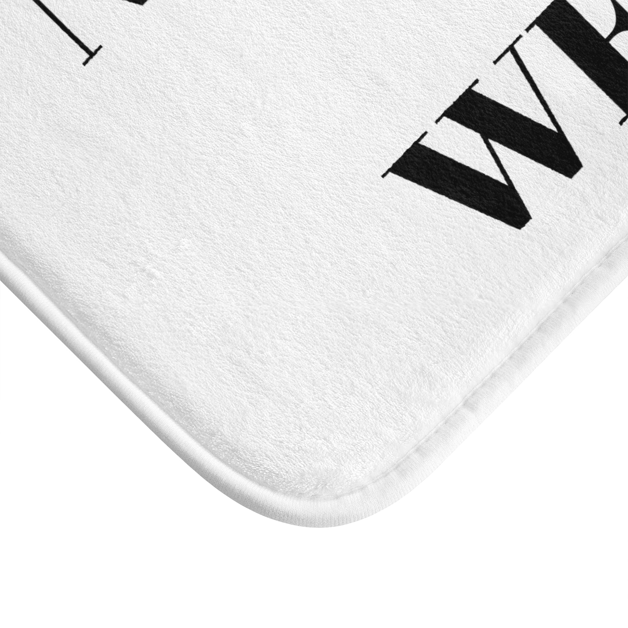 Get Naked Bath Mat | White Black Bathroom Rug