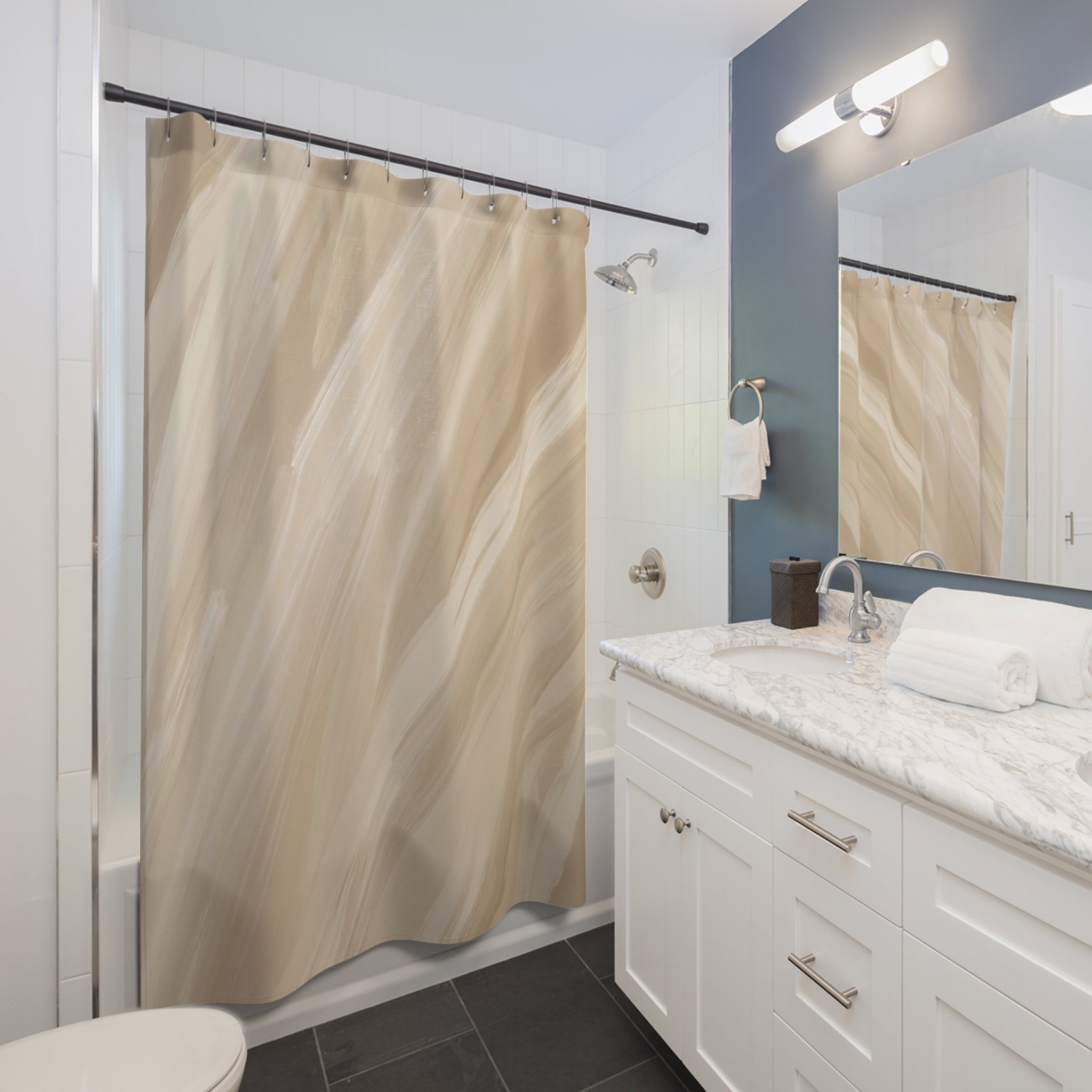 Beige Shower Curtain | Camel Sand Beige