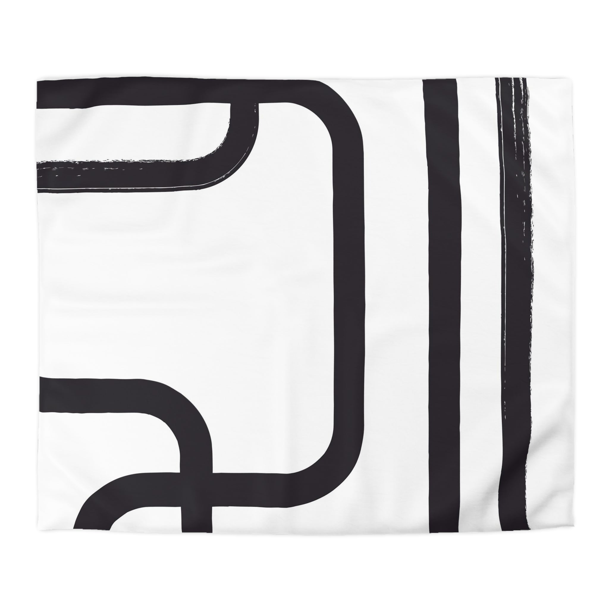 Minimalist Duvet Cover | Black White Bedding Blanket Cover | Bedroom Decor