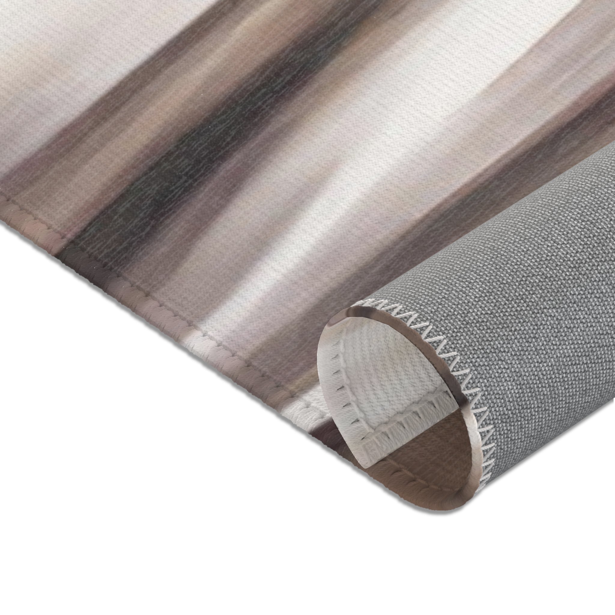 Abstract Large Area Rug | Brown Beige Purple Ombre