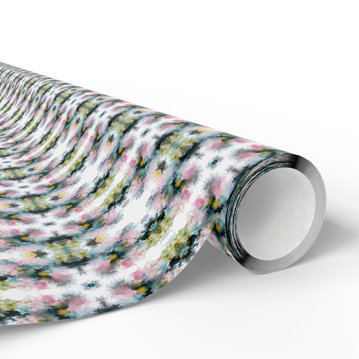 Blush Charcoal Mustard Watercolor Wrapping Paper, Boho Gift Wrap