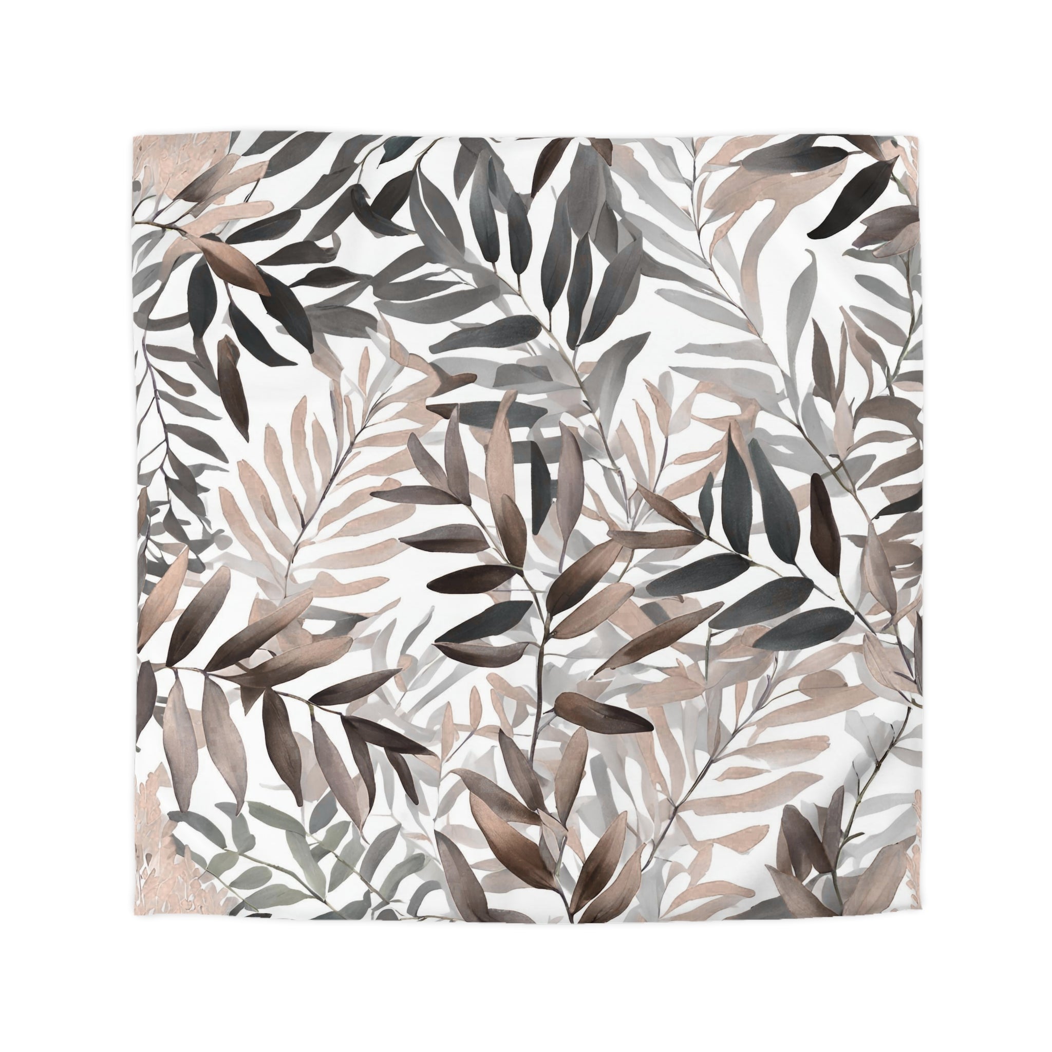 Floral Cotton Duvet, Pillow Cover | Nature Leaves Bedroom Decor