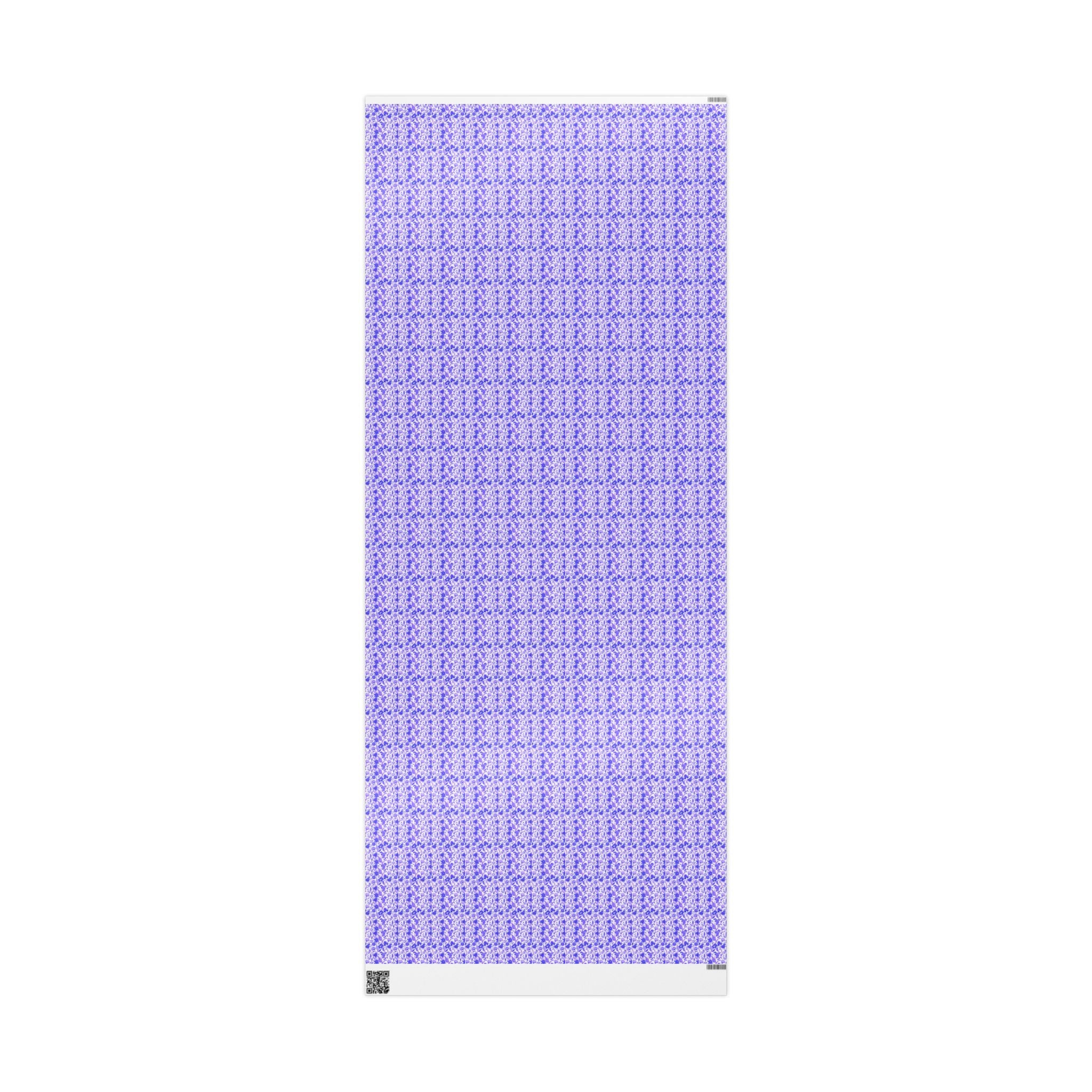 Floral Wrapping Paper, Lavender Blue Chinoiserie for the Holidays, Birthdays