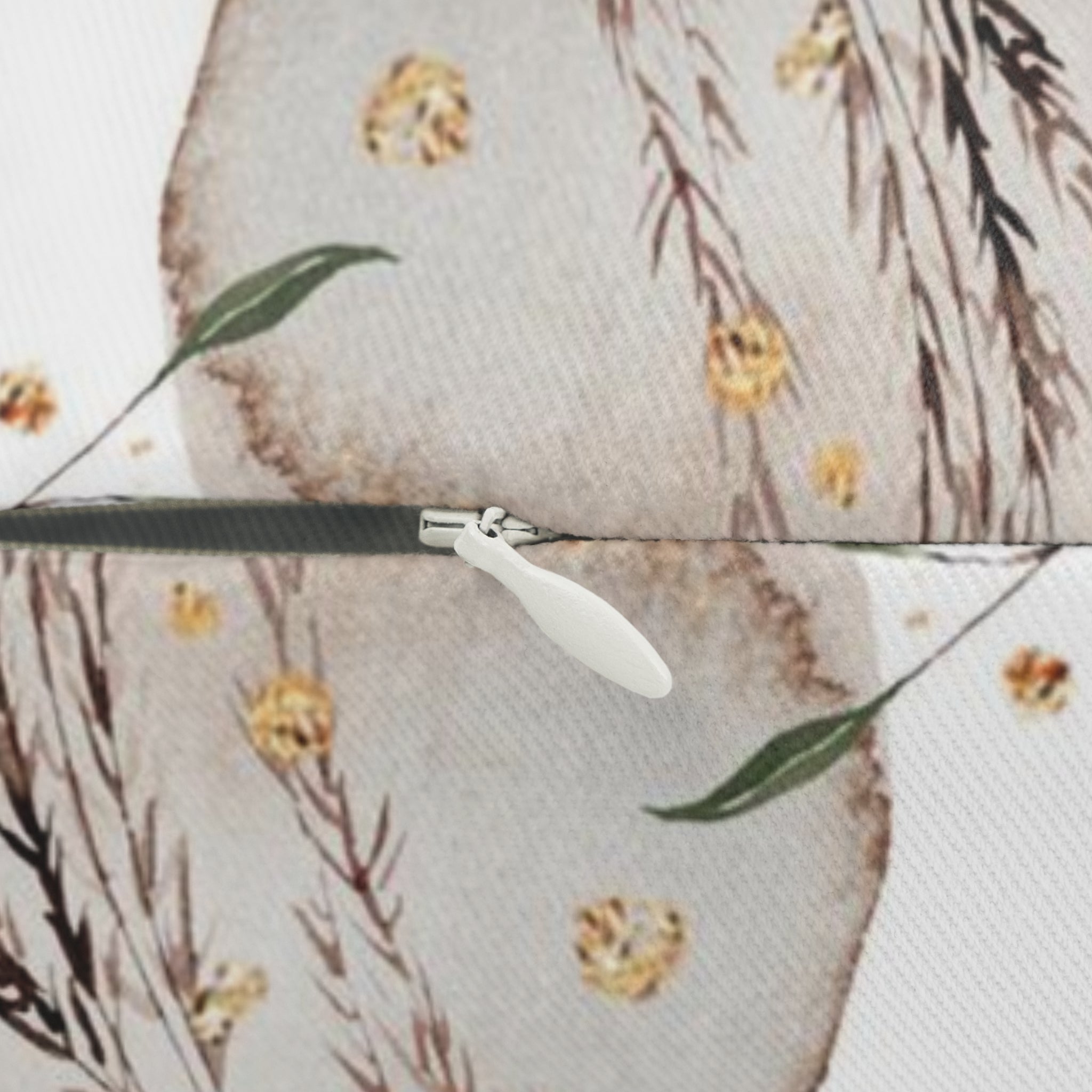 Floral Lumbar Pillow | Pastel White Beige