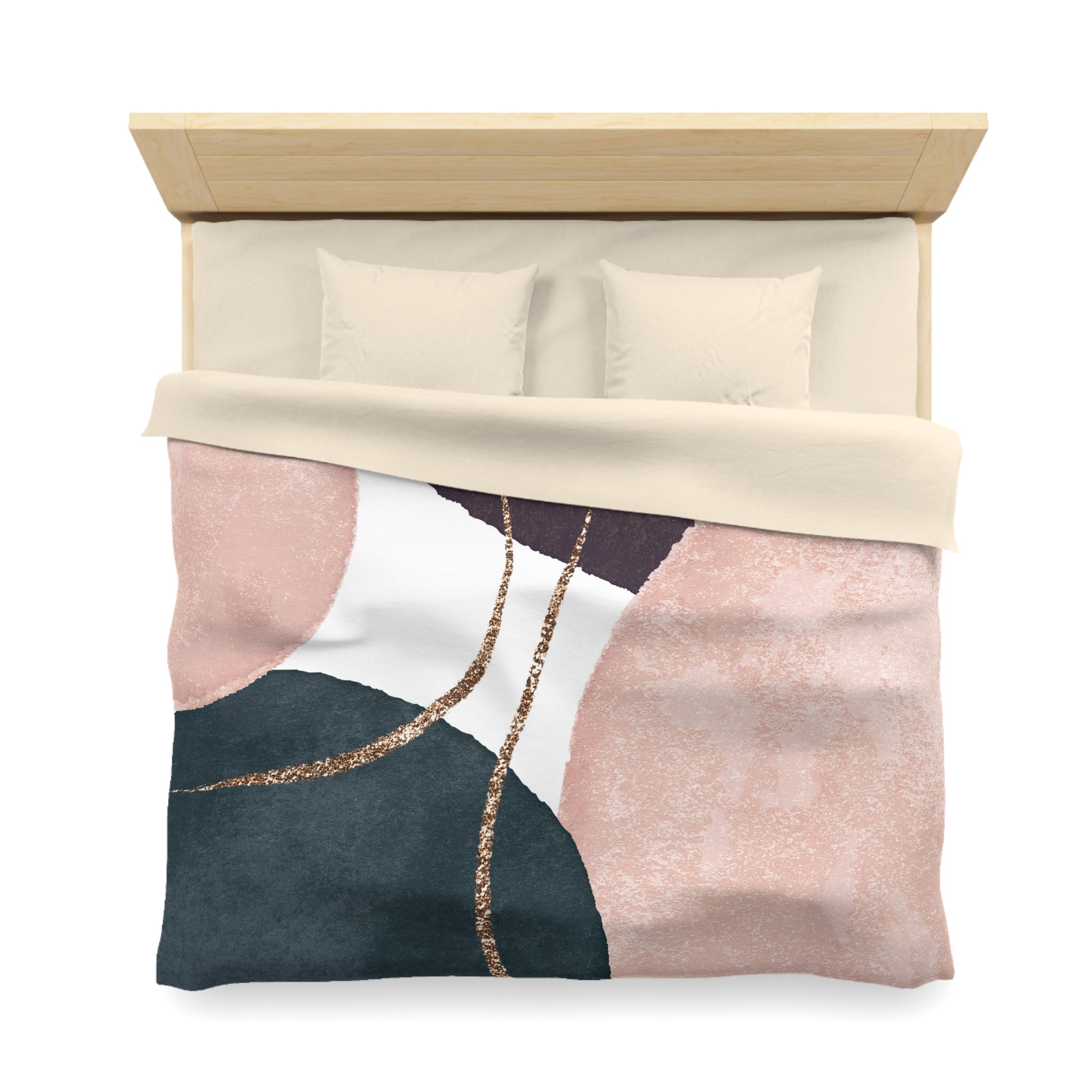 Abstract Duvet Cover | Blush Pink, Grey | Bedroom Decor