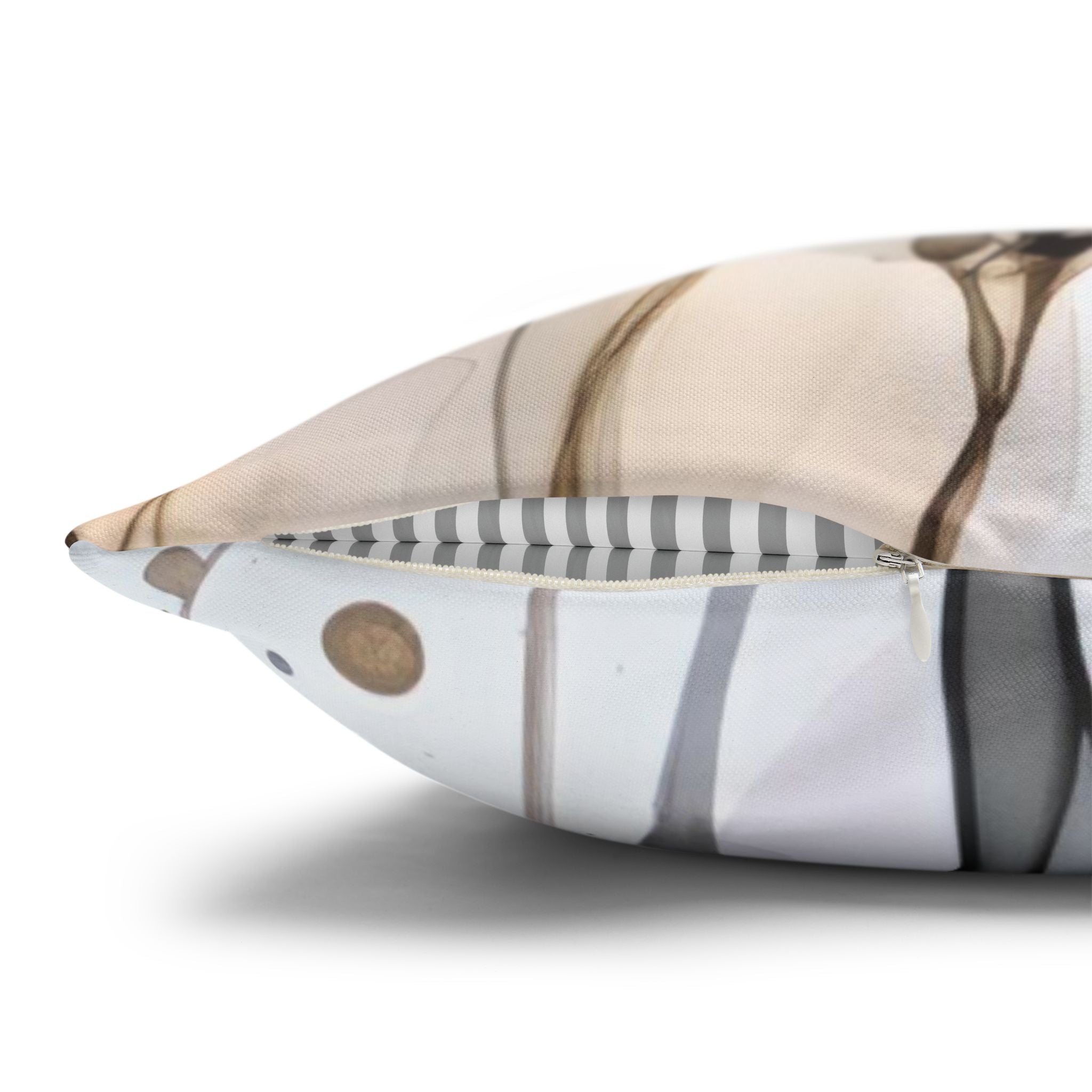 Floral Pillow Cover | Navy Blue Beige White Pillowcase