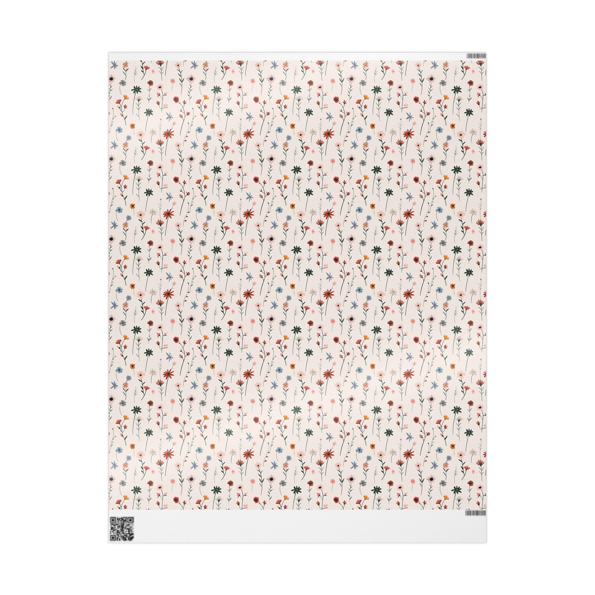 Floral Wrapping Paper | Blush Colorful Wildflowers