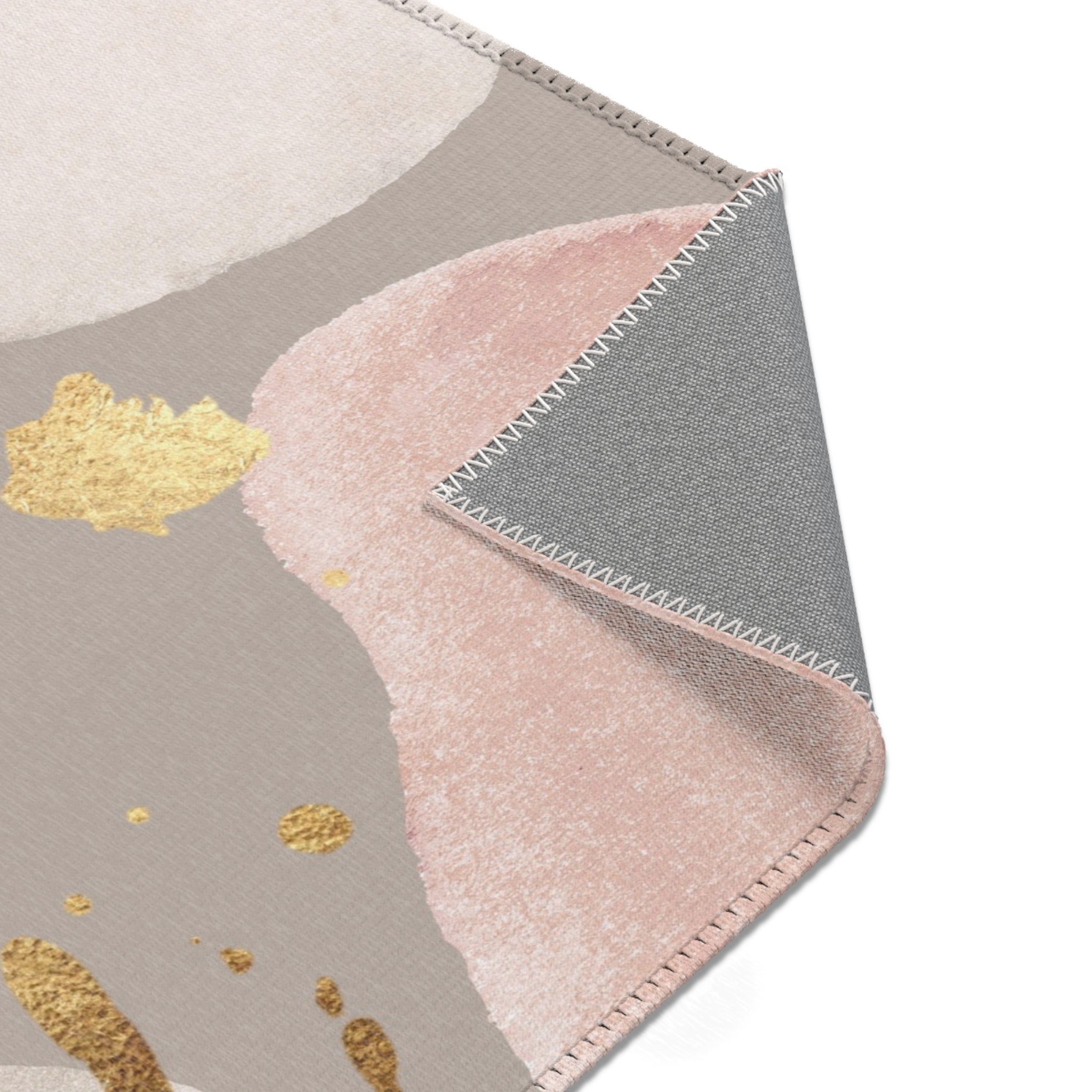 Abstract Area Rug | Watercolor Blush Beige Pink, Blue