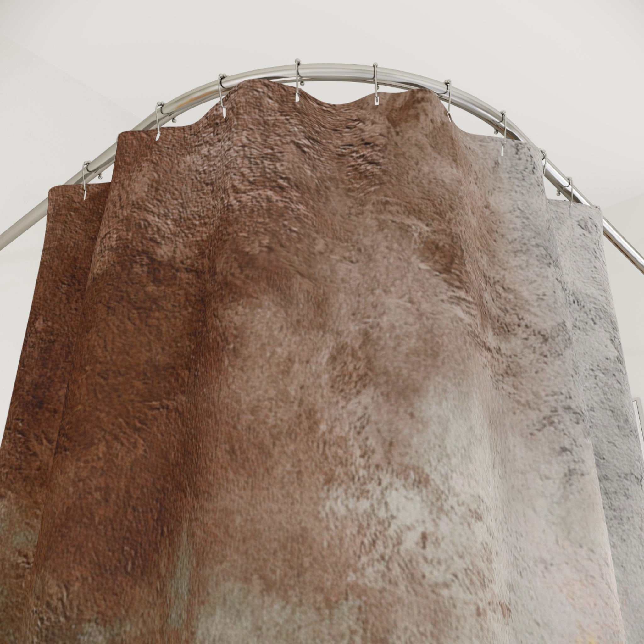 Abstract Texture Shower Curtain | Moody Earth Tone Bath Decor