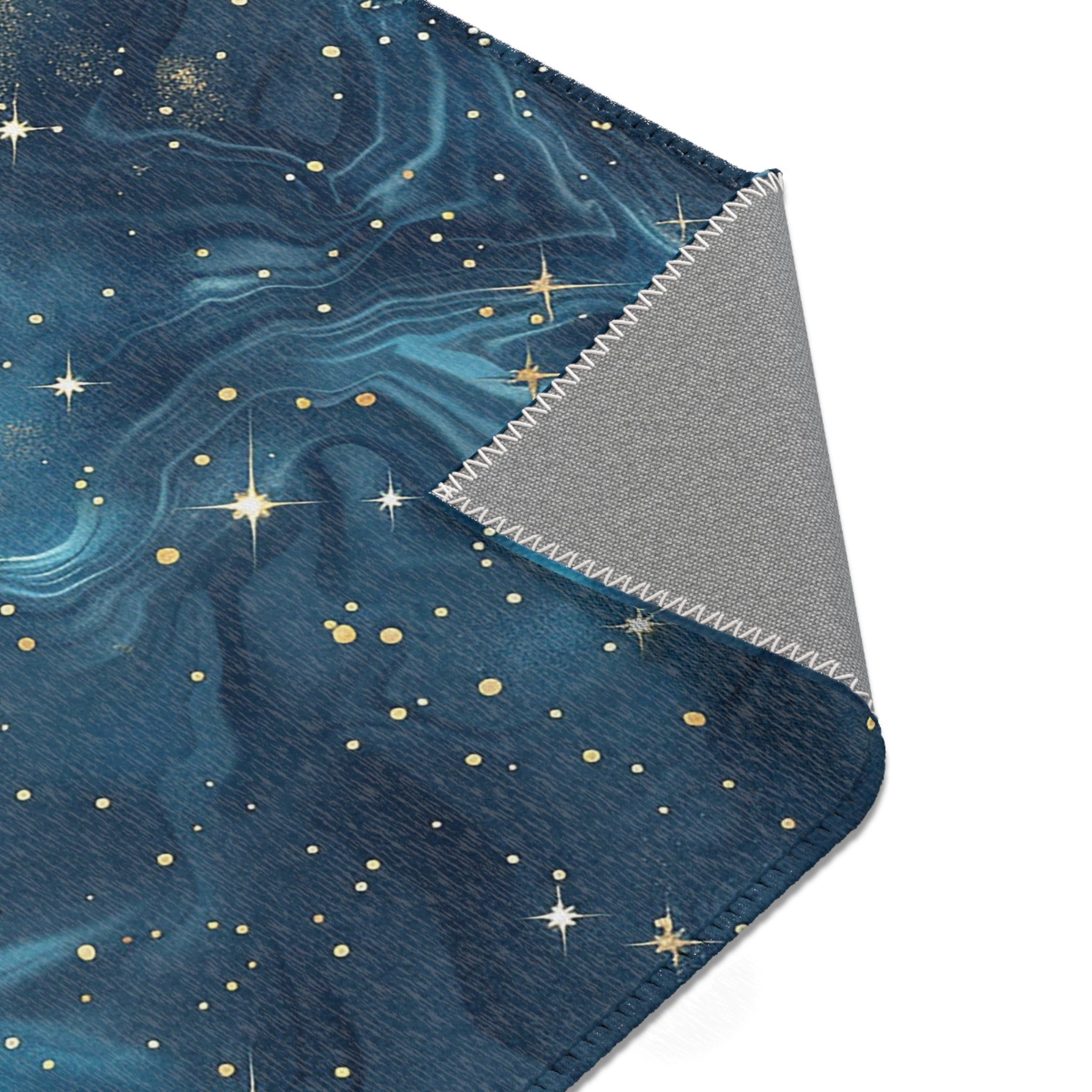 Abstract Area Rug | Celestial Sky Blue Whimsical Watercolor