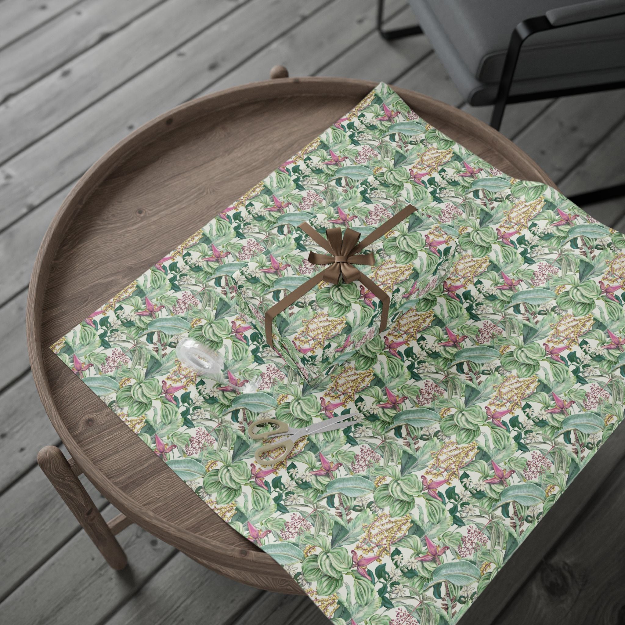Floral Wrapping Papers, Jungle Botanical Gift Wrapping for the Holidays, Birthdays