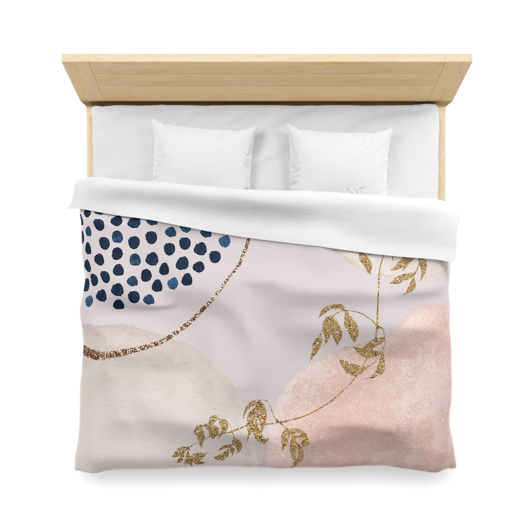 Abstract Duvet, Pillow Cover | Blush Pink Beige Blue Bedroom Decor