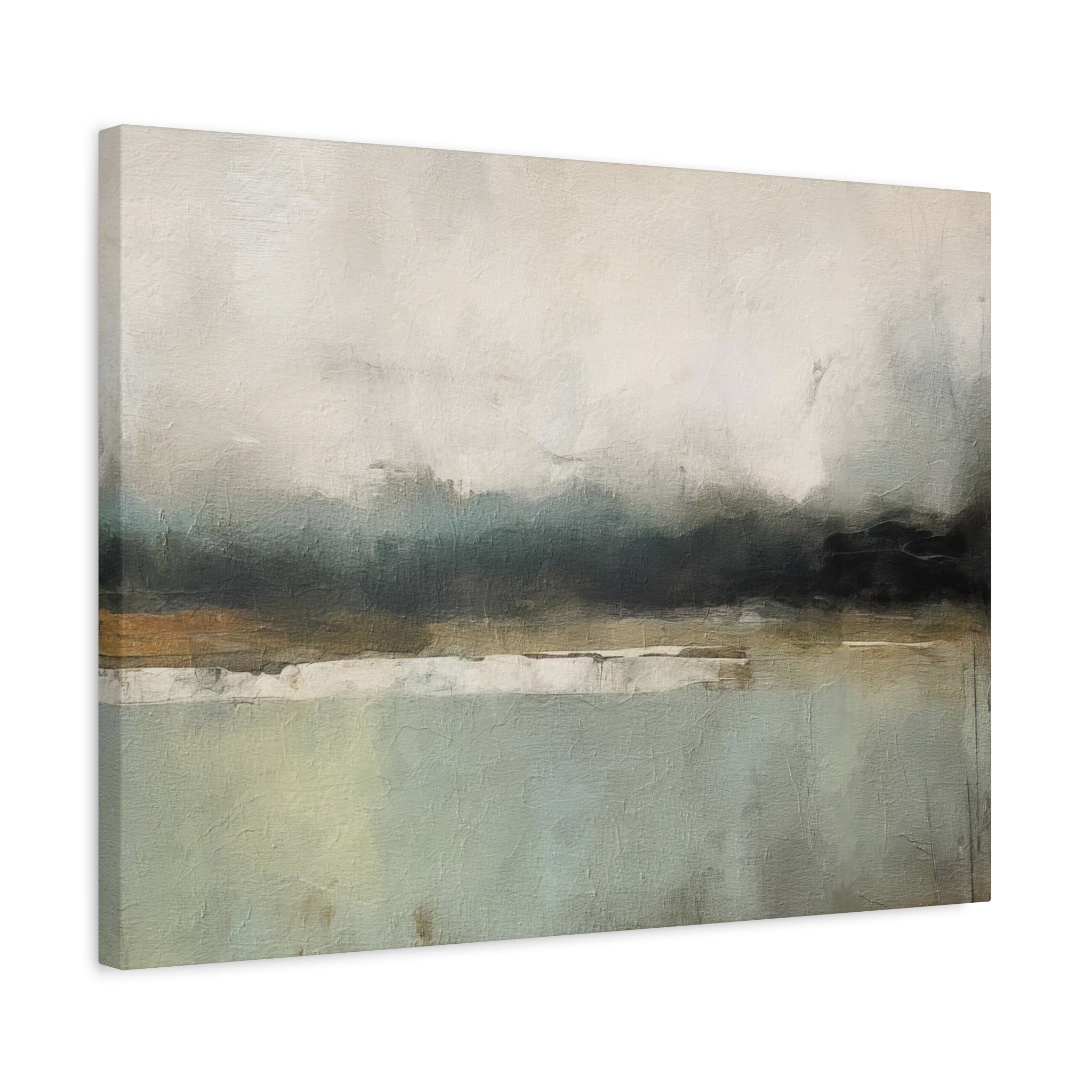 Abstract Coastal Horizon Matte Canvas Art — Stretched 1.25"