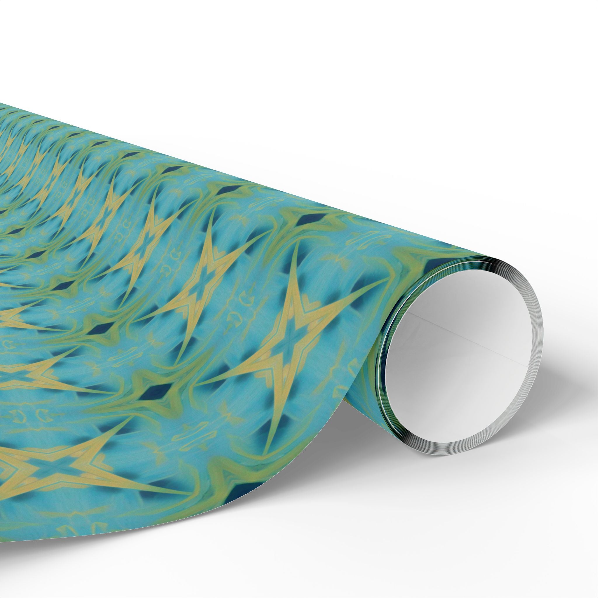 Retro Wrapping Paper | Teal Beige Green