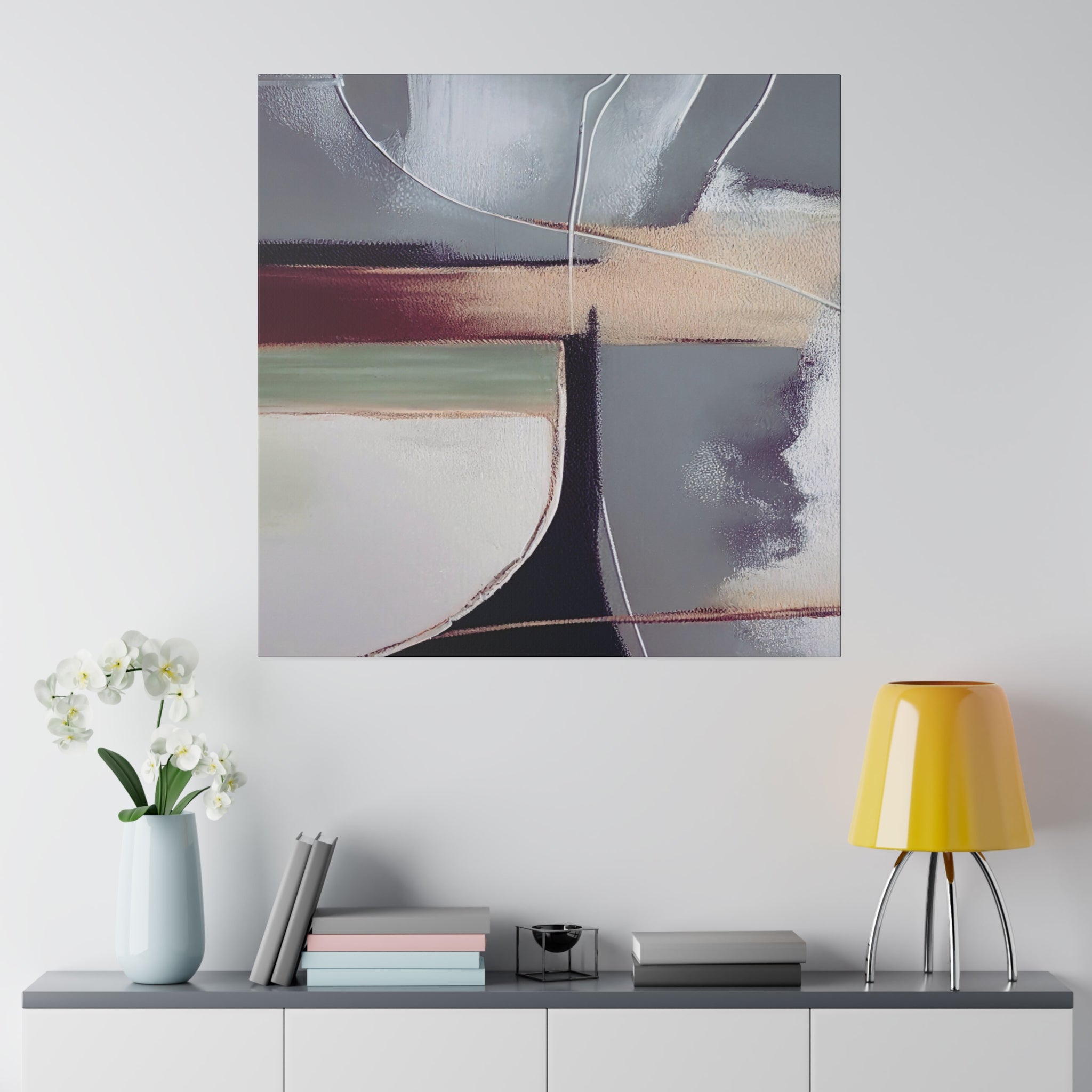Canvas Wall Art | Earthy Beige Grey Wall Artwork