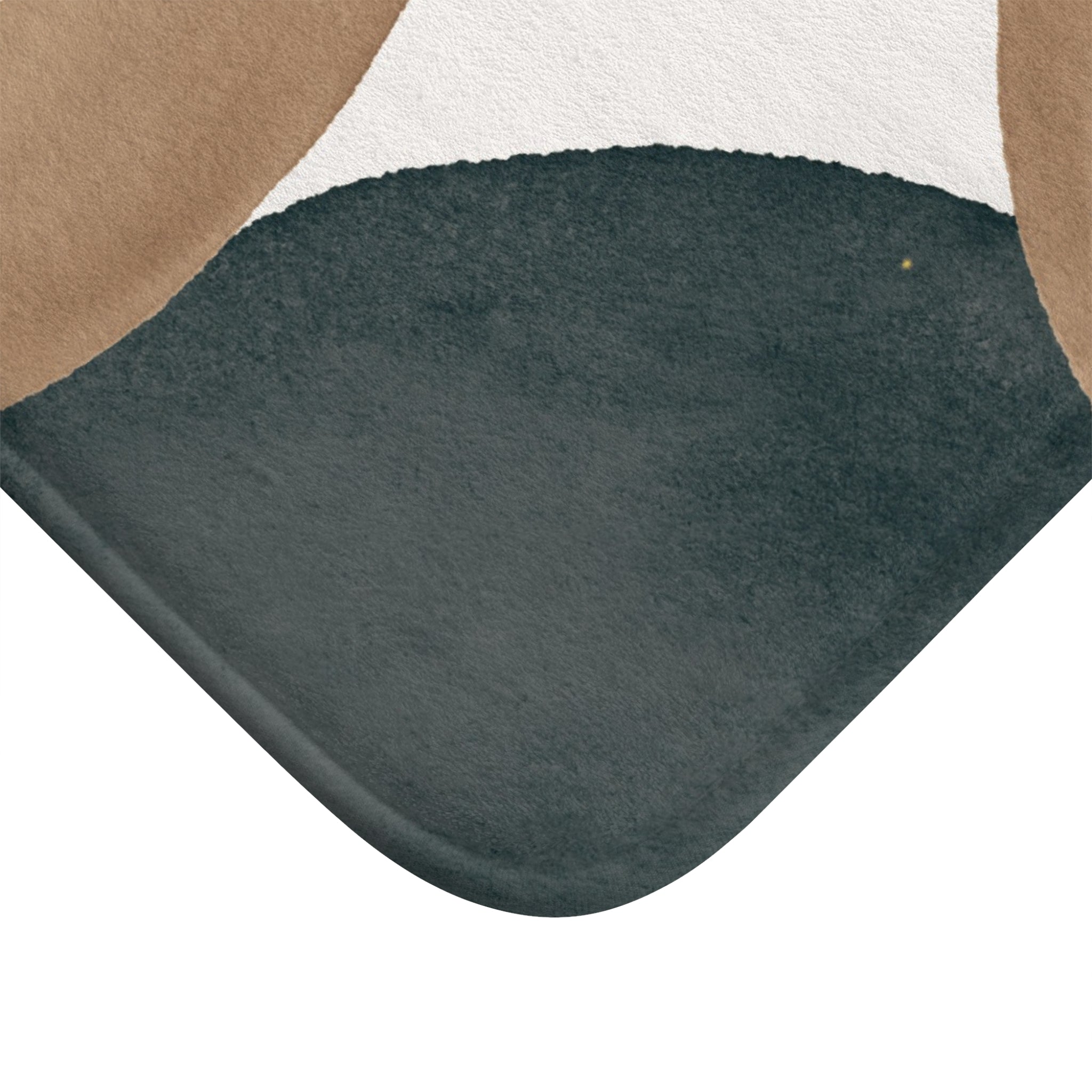 Boho Bath Mat | Mid Century Earthy, Beige Grey White Kitchen Mat