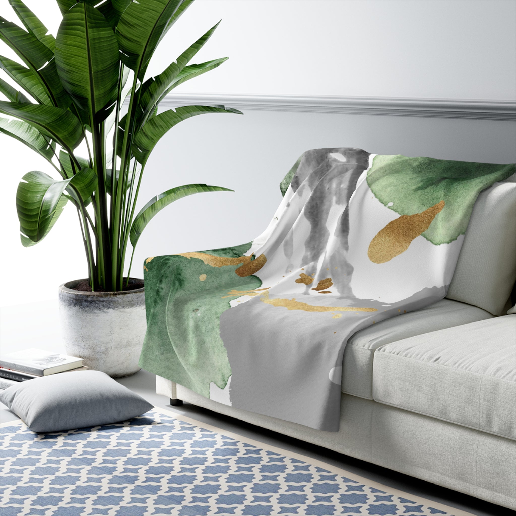 sherpa fleece throw blanket