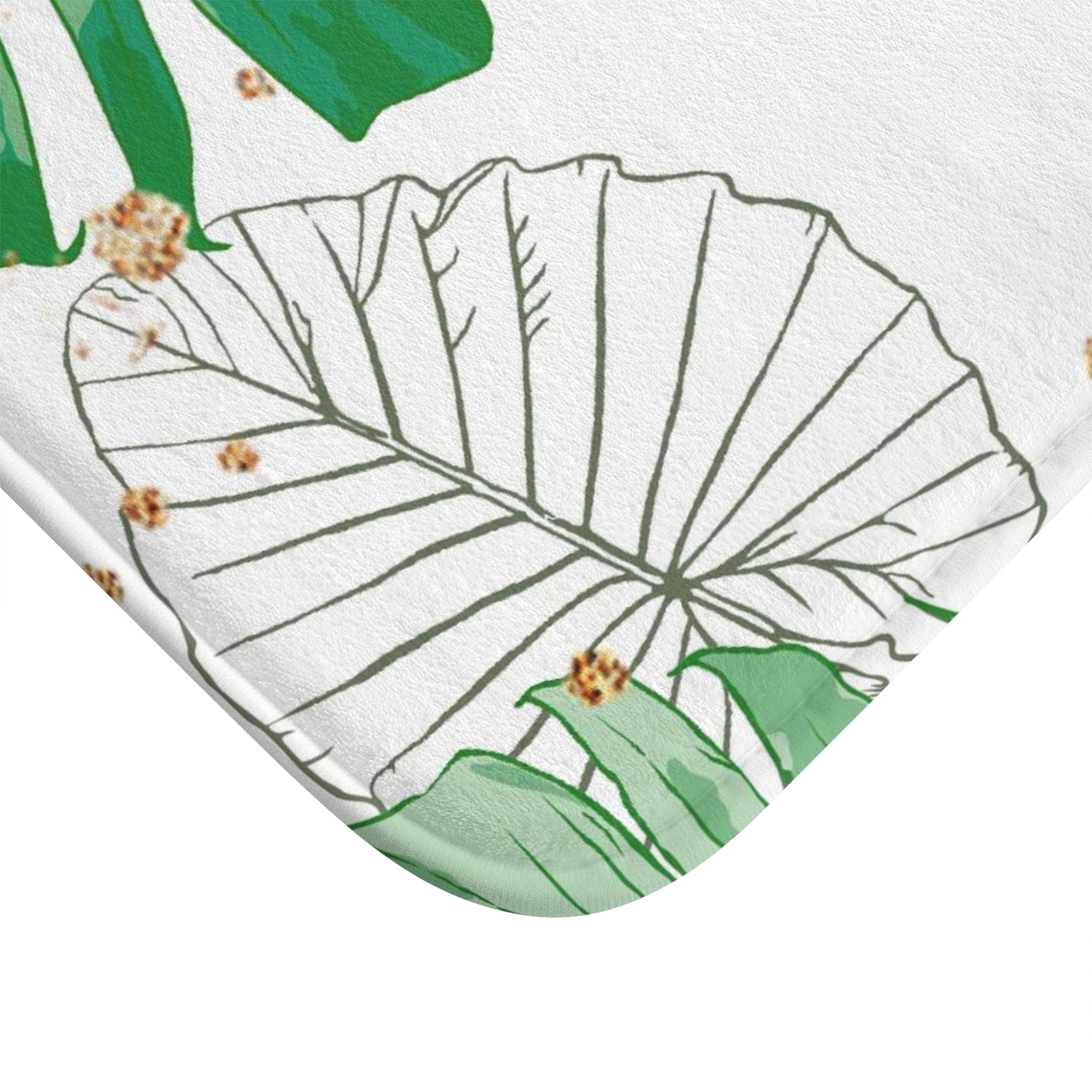 Bath, Kitchen Mat | Floral, Jungle, Sage Green White