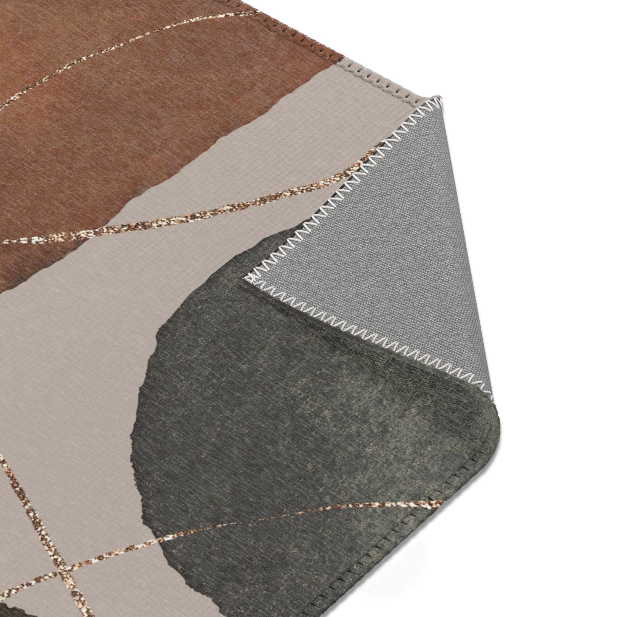 Abstract Area Rug | Grey Brown Earthy Watercolor Artsy Rug