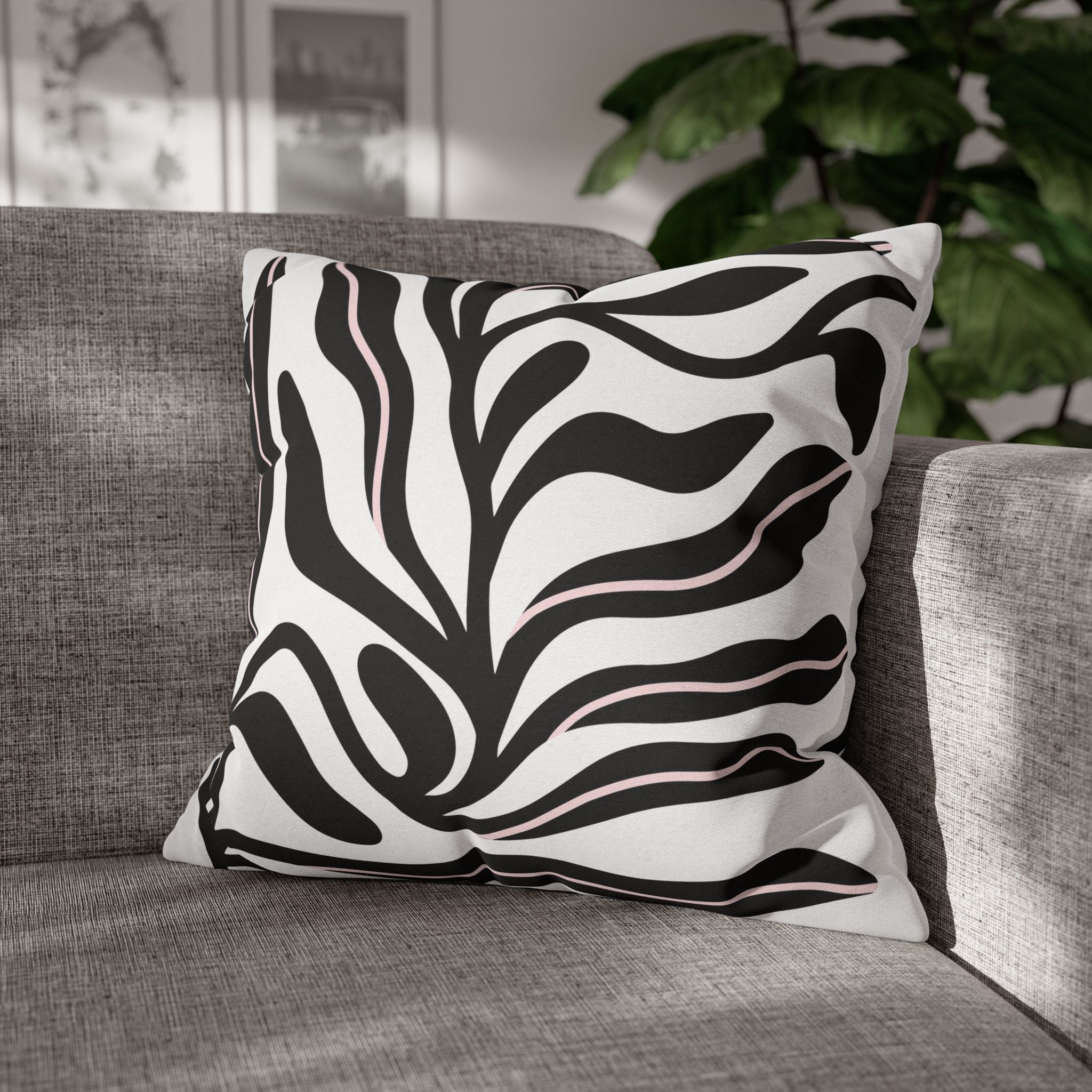 Abstract Pillow Cover | Black White Matisse Minimalist Art