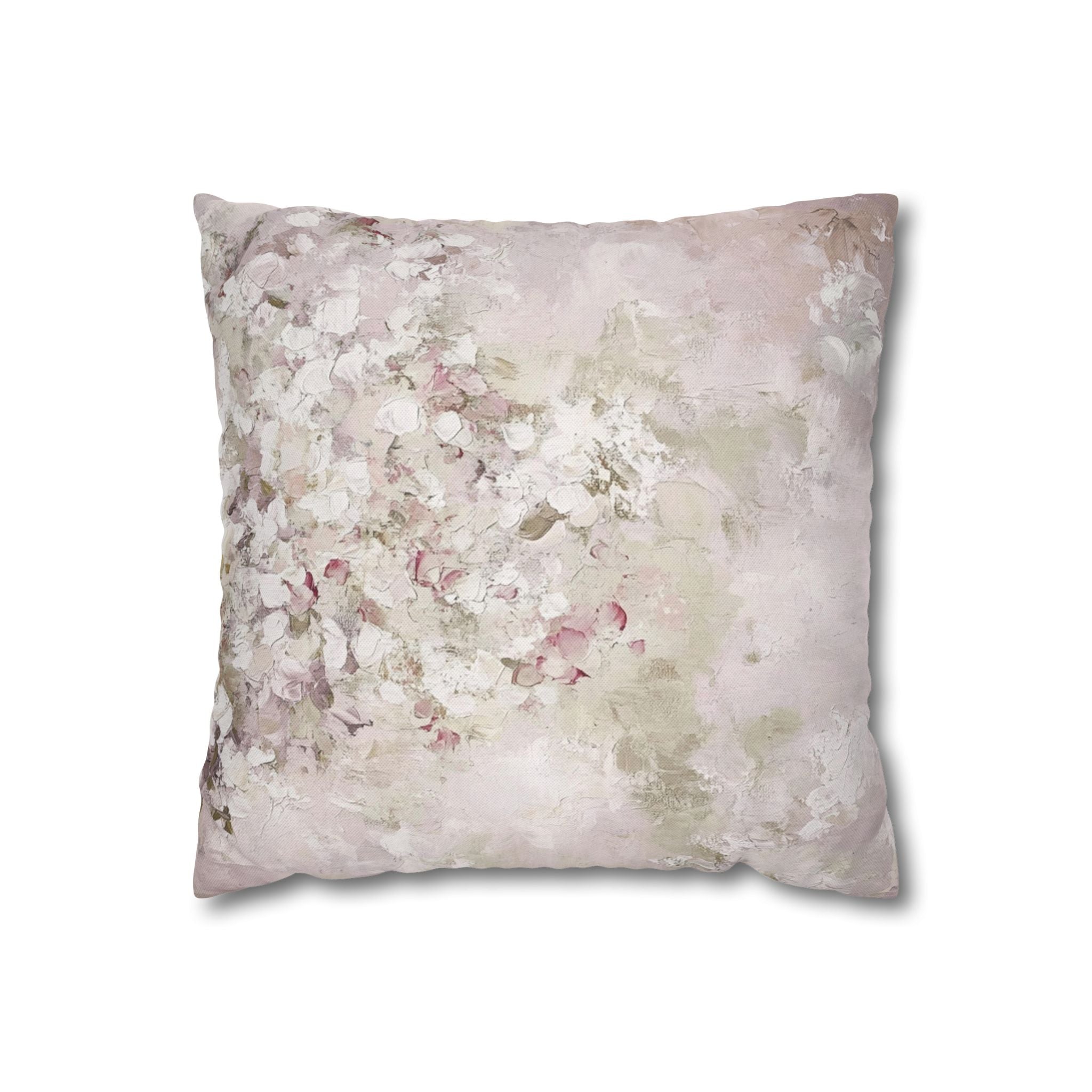 Botanical Watercolor Throw Pillow Cover | Pastel Blush Decor