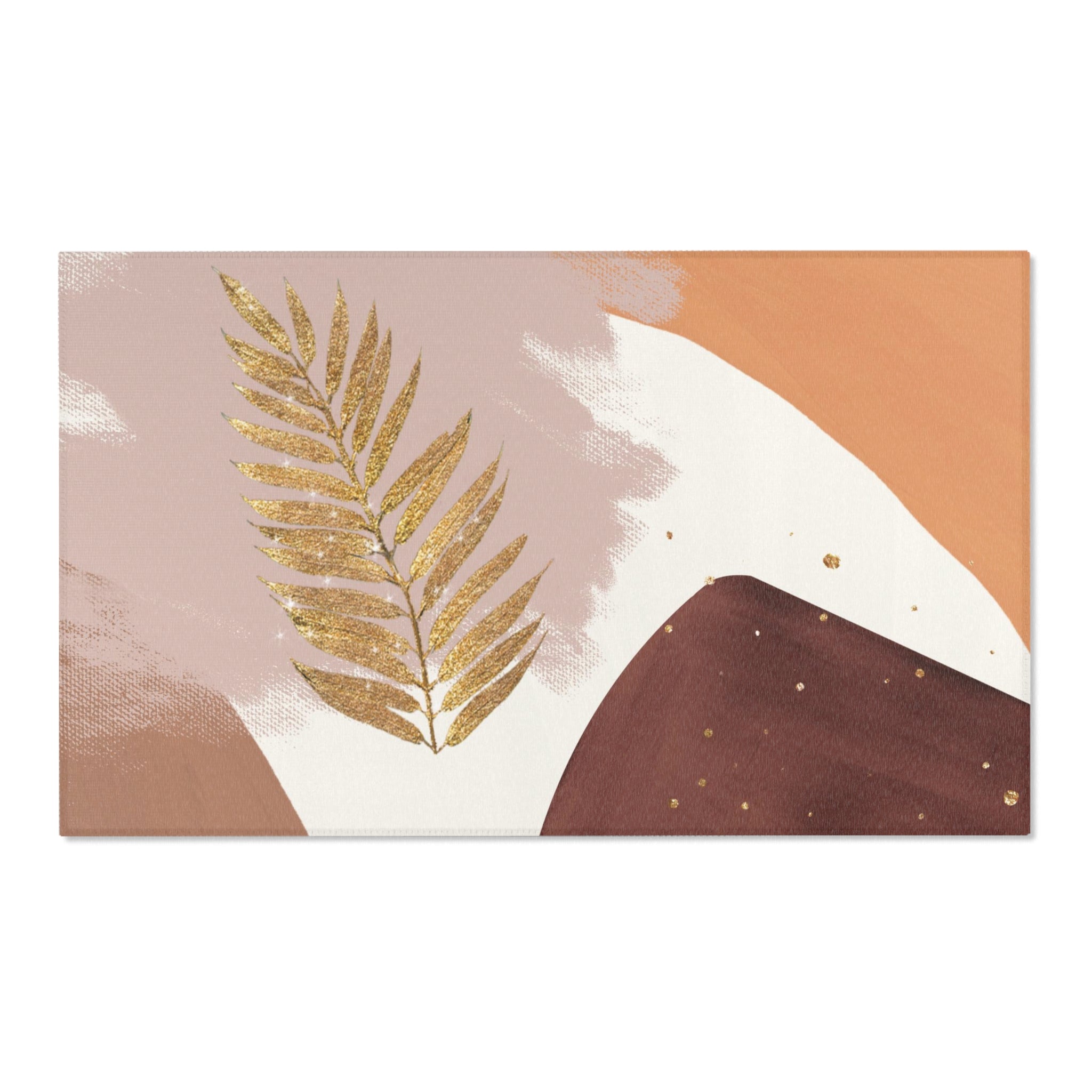 Floral Boho Area Rug | Modern Boho Burgundy, Muted Pink Orange