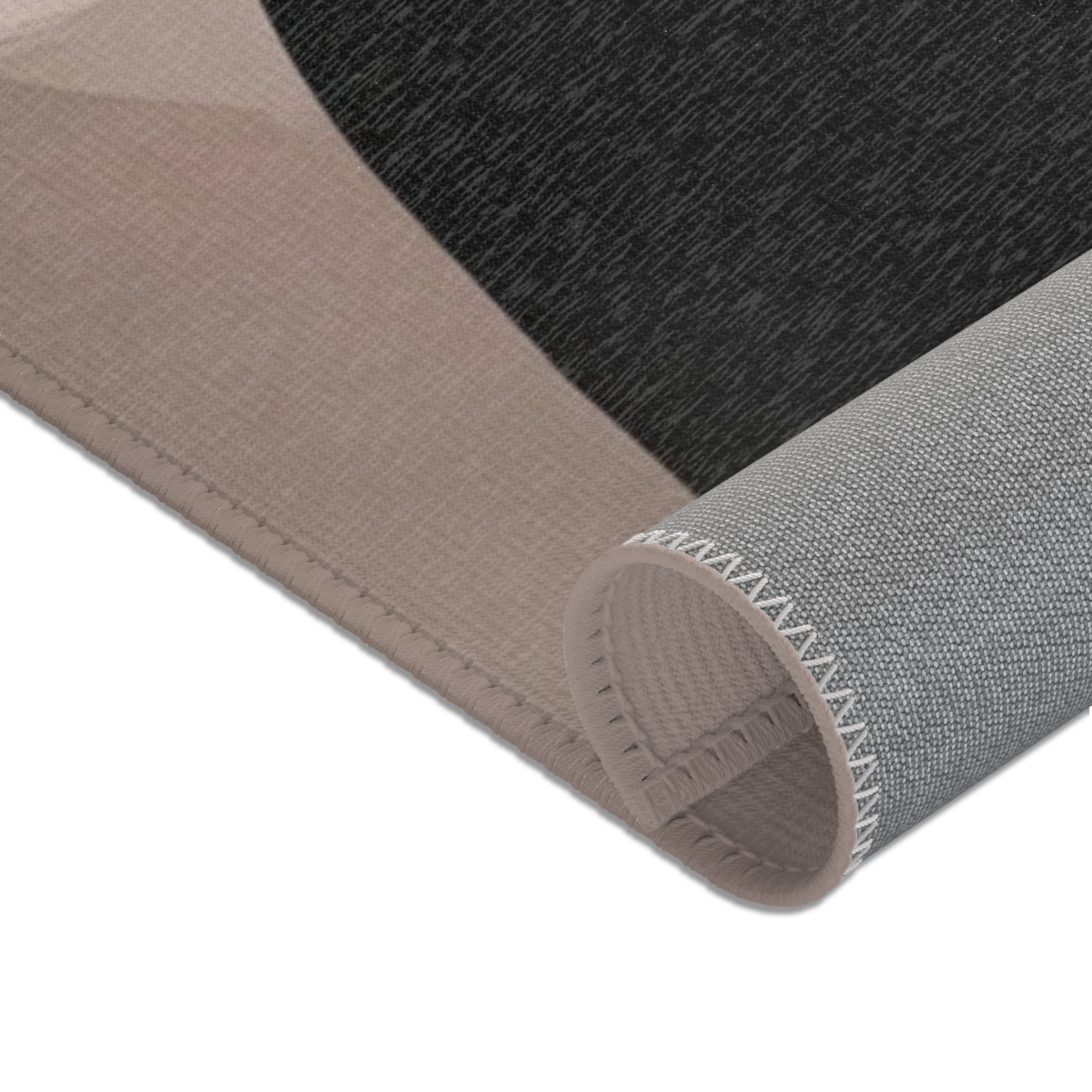 Abstract Area Rug | Black Taupe Bronze White Watercolor