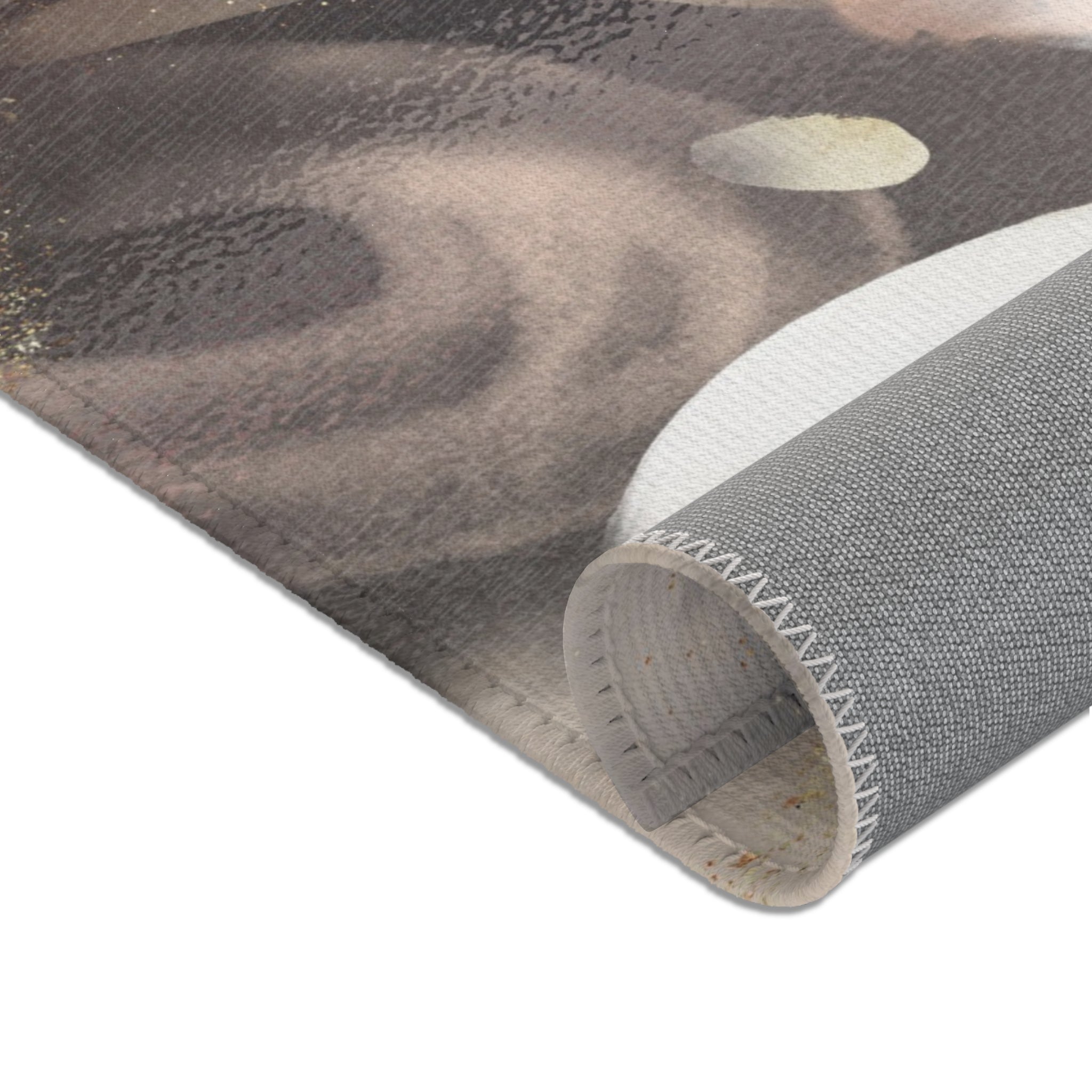 Abstract Area Rug | Taupe Beige Grey Blush