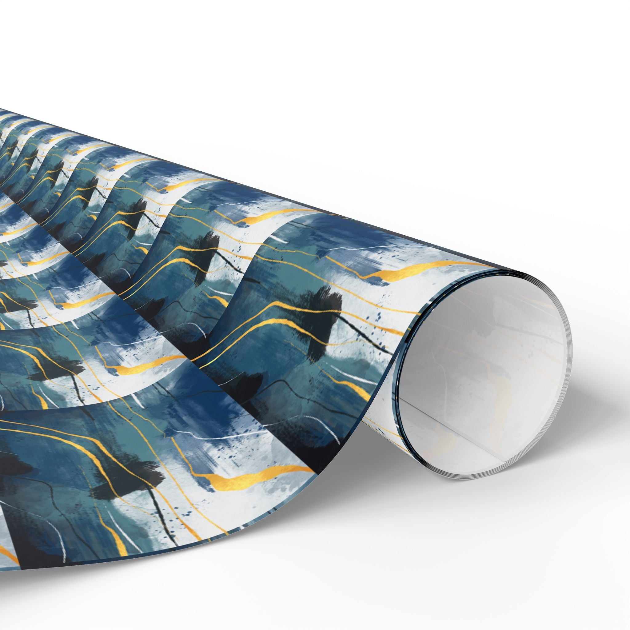 Abstract Wrapping Papers | Navy Blue White