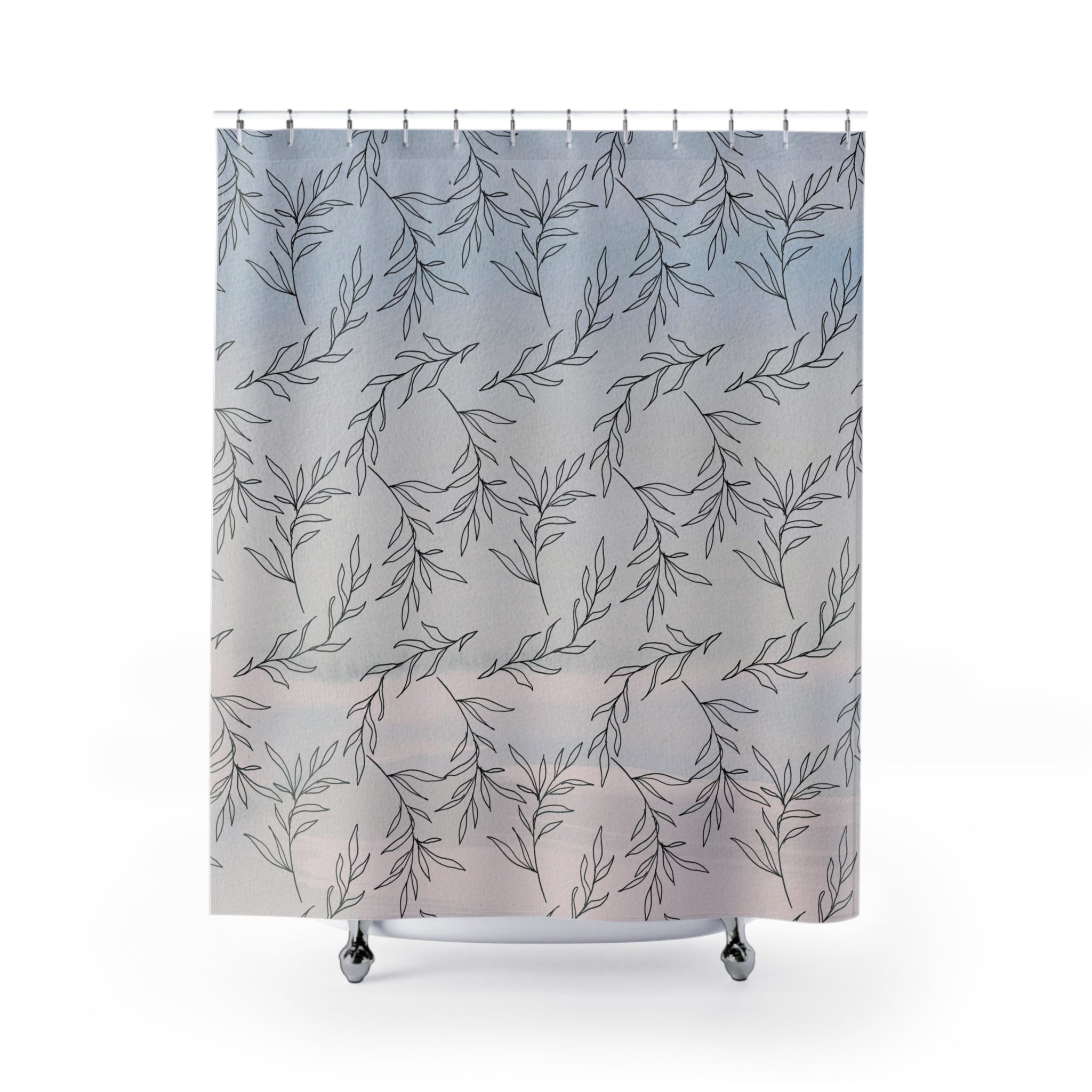 modern boho fabric shower curtain