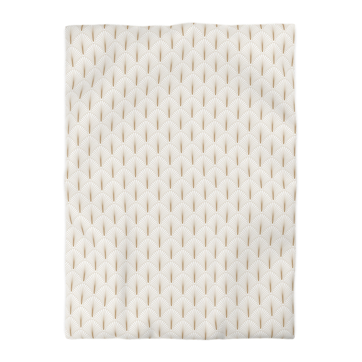 a square with a repeating pattern of gold and white geometric shapes, creating a visually striking and symmetrical design.