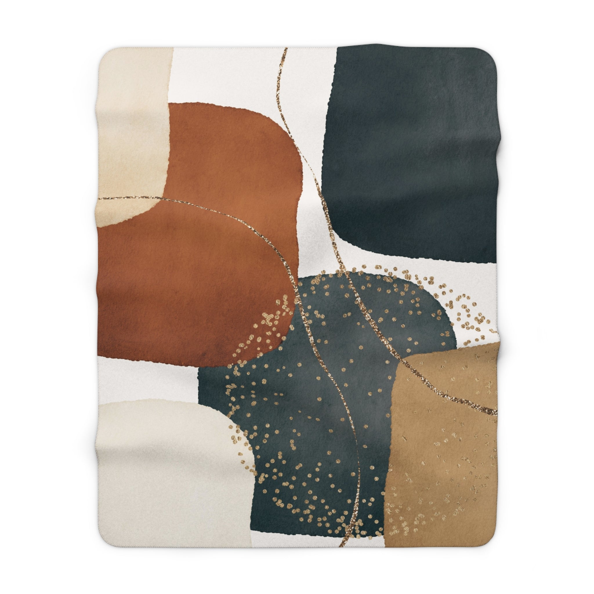 Abstract Throw Blanket | Dark Muted Earthy