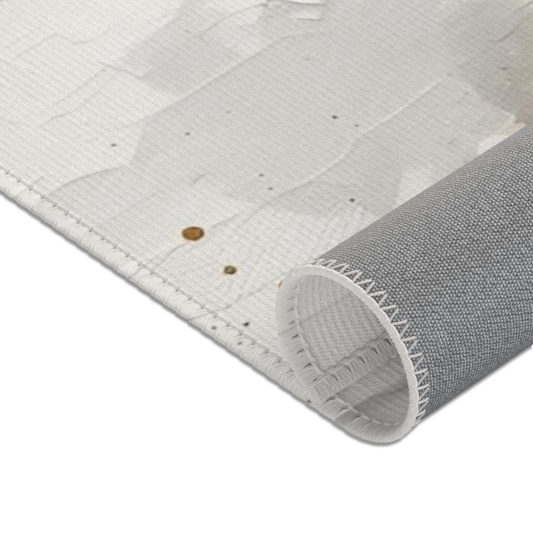 Abstract Area Rug | Blue Grey White, Beige Watercolor