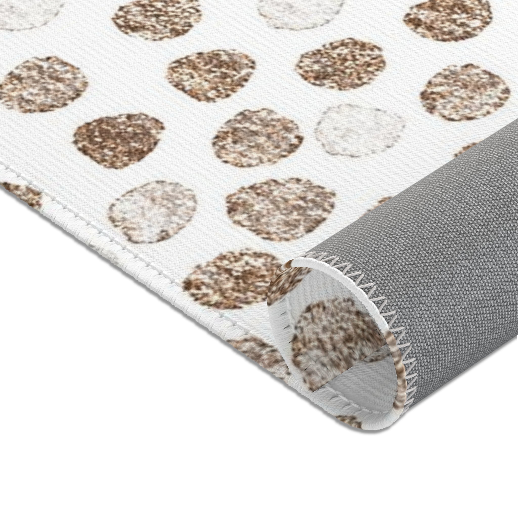 Abstract Boho Area Rug | Navy Blue, Blush Pink, Beige White