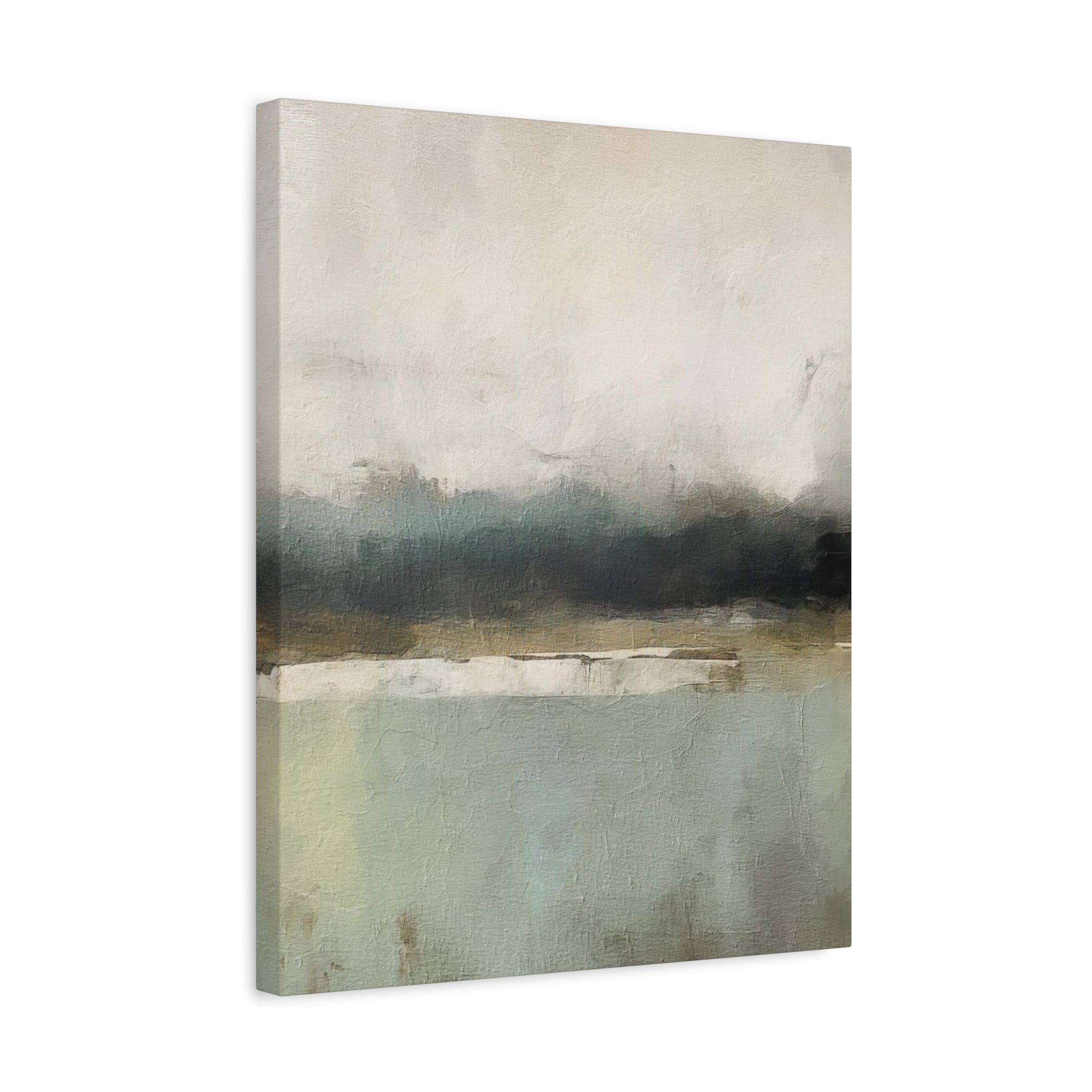 Abstract Coastal Horizon Matte Canvas Art — Stretched 1.25"
