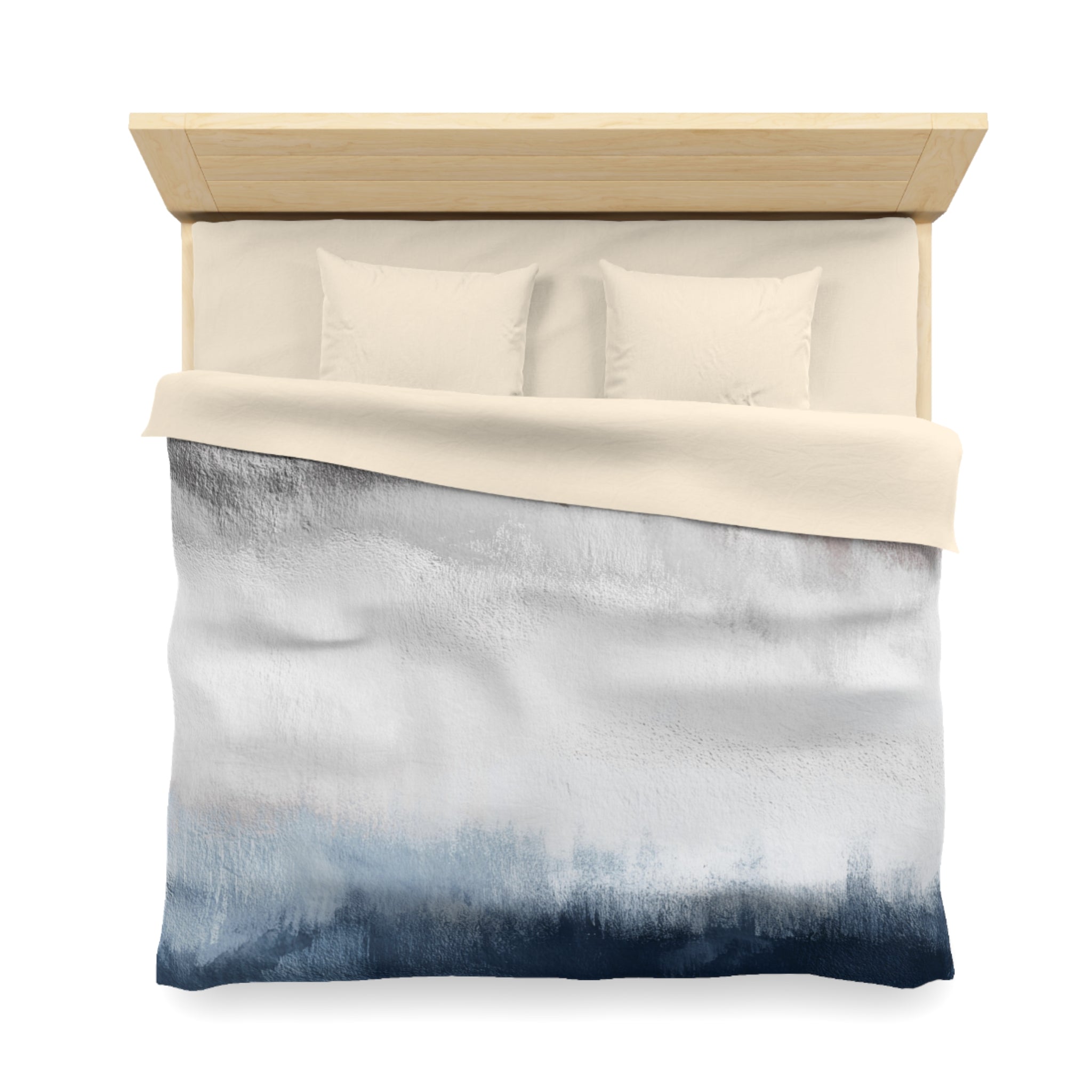 Ombre Duvet, Pillow Cover | White Grey Blue Bedroom Decor
